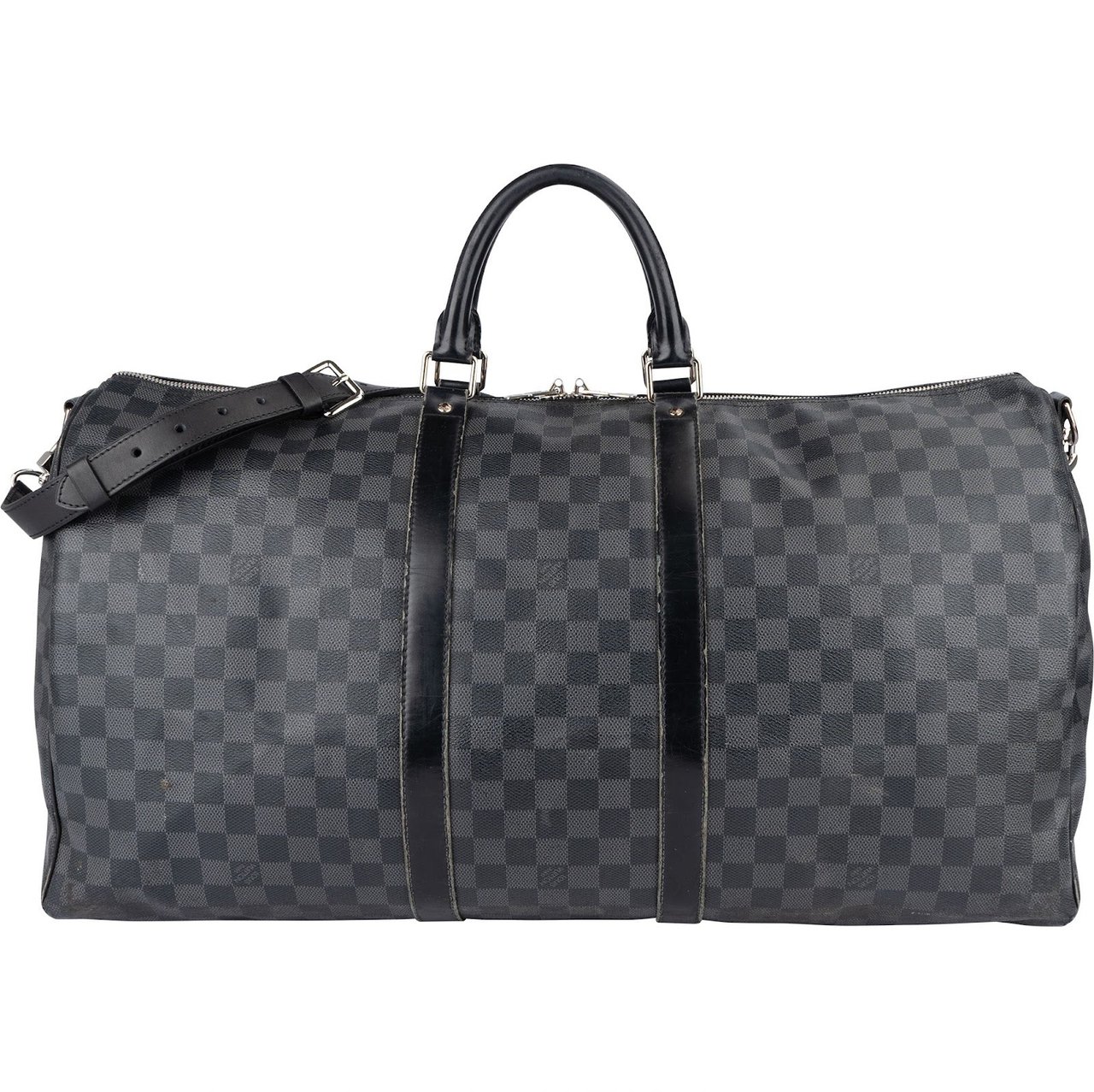 Louis Vuitton Louis Vuitton Monogram Damier Graphite Canvas Keepall 55 Bandoulière Travel Bag Zwart