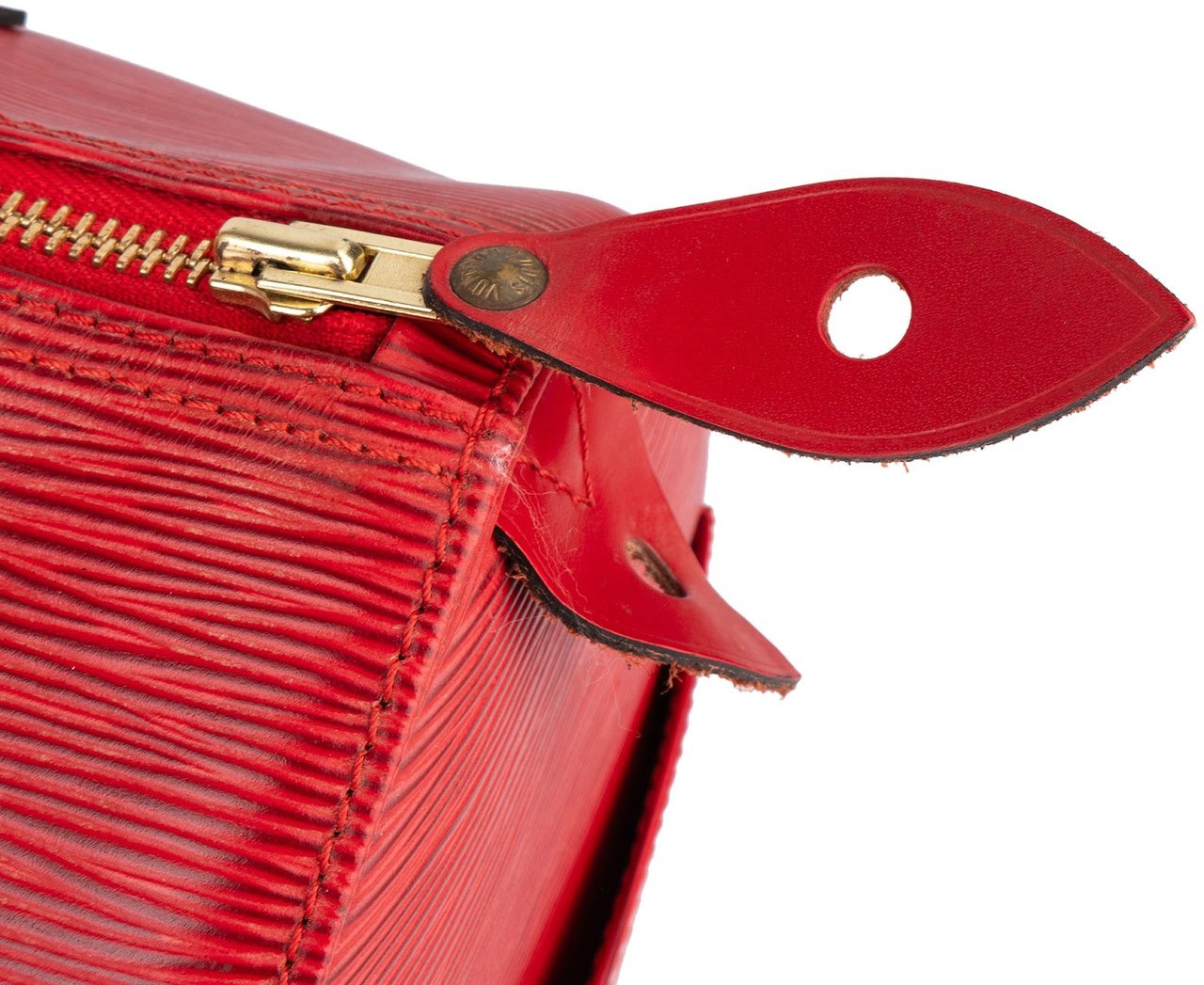 Louis Vuitton Louis Vuitton Red Epi Leather Speedy 30 Handbag Rood