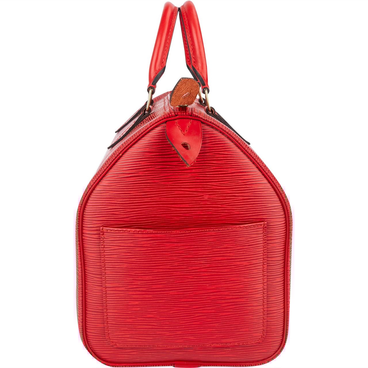 Louis Vuitton Louis Vuitton Red Epi Leather Speedy 30 Handbag Rood