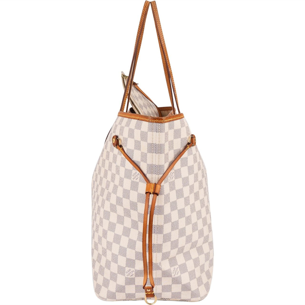 Louis Vuitton Louis Vuitton Monogram Damier Azur Canvas Neverfull GM Shoulder Bag Wit