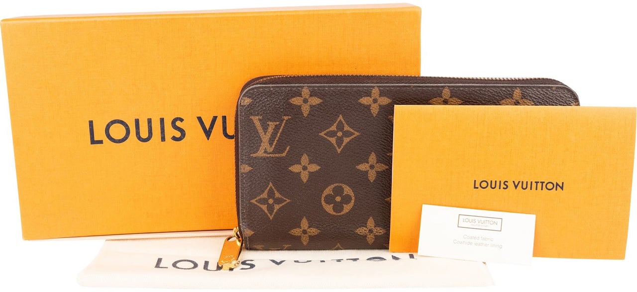 Louis Vuitton Louis Vuitton Monogram Canvas Zippy Wallet Bruin