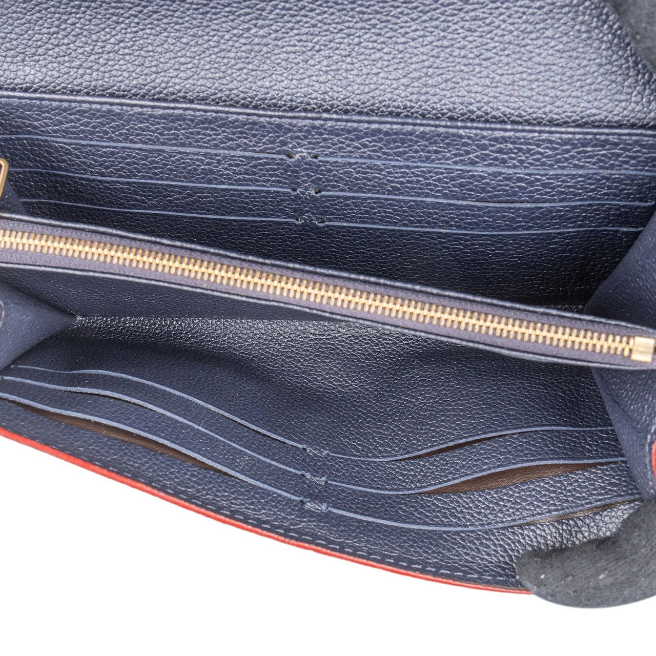 Louis Vuitton Louis Vuitton Monogram Empreinte Leather Sarah Wallet Navy