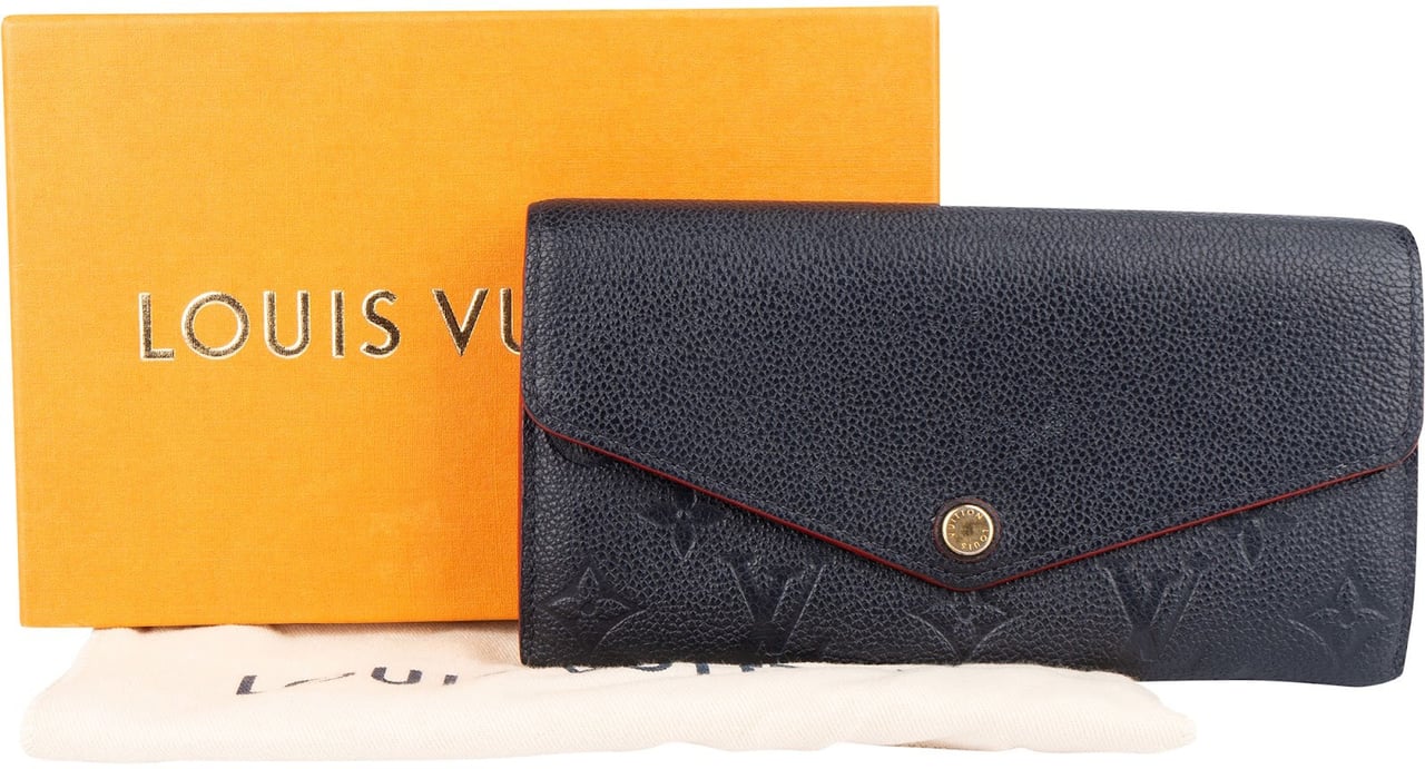 Louis Vuitton Louis Vuitton Monogram Empreinte Leather Sarah Wallet Navy
