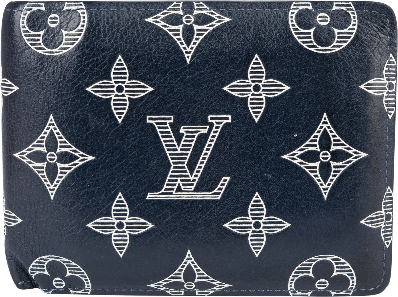 Louis Vuitton Monogram Shadow Comics Multiple Wallet Navy