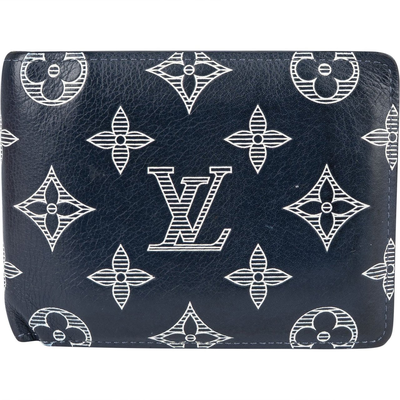 Louis Vuitton Louis Vuitton Monogram Shadow Comics Multiple Wallet Navy