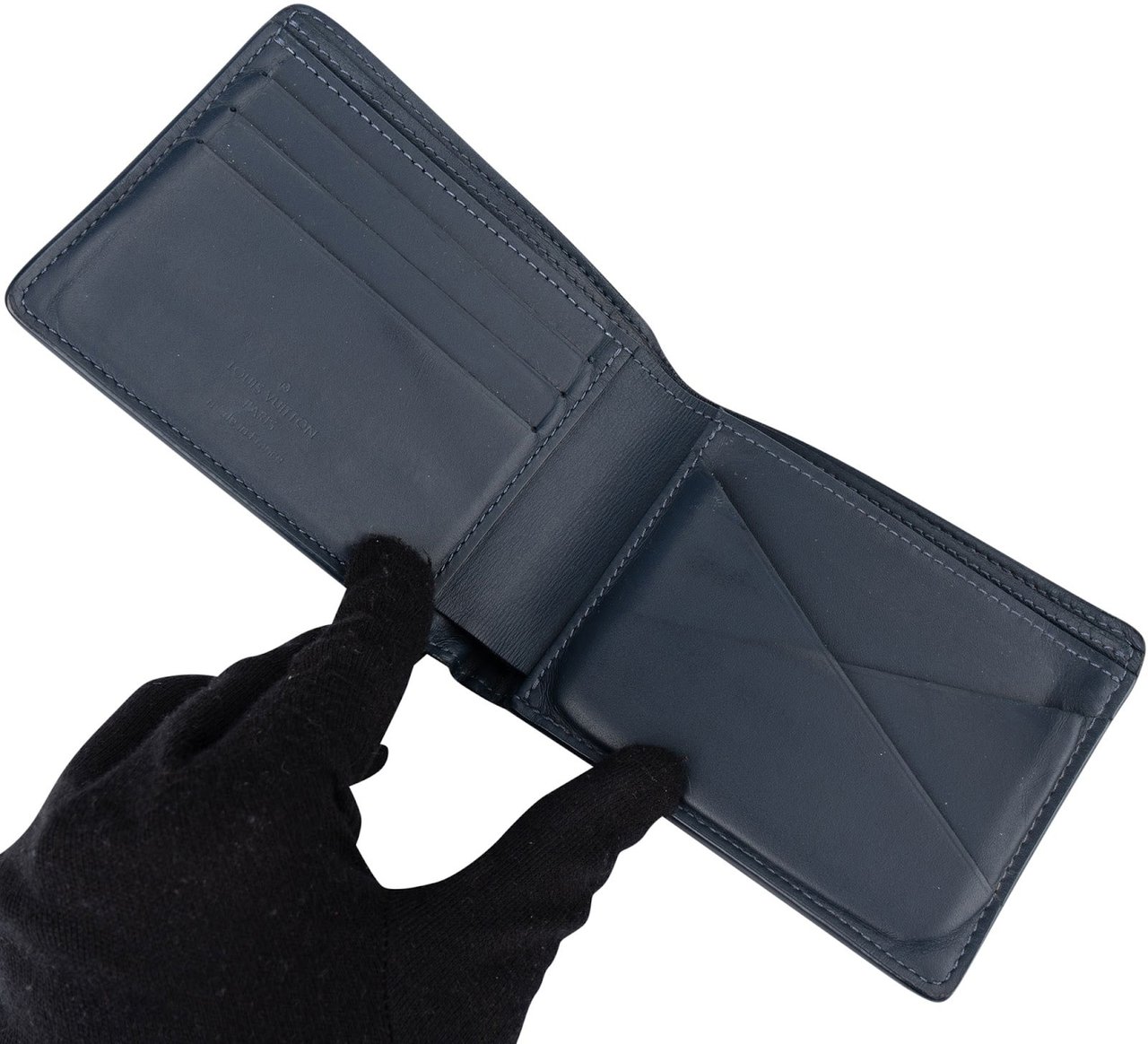 Louis Vuitton Louis Vuitton Monogram Shadow Comics Multiple Wallet Navy