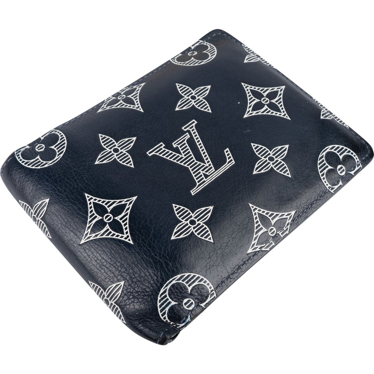 Louis Vuitton Monogram Shadow Comics Multiple Wallet Navy