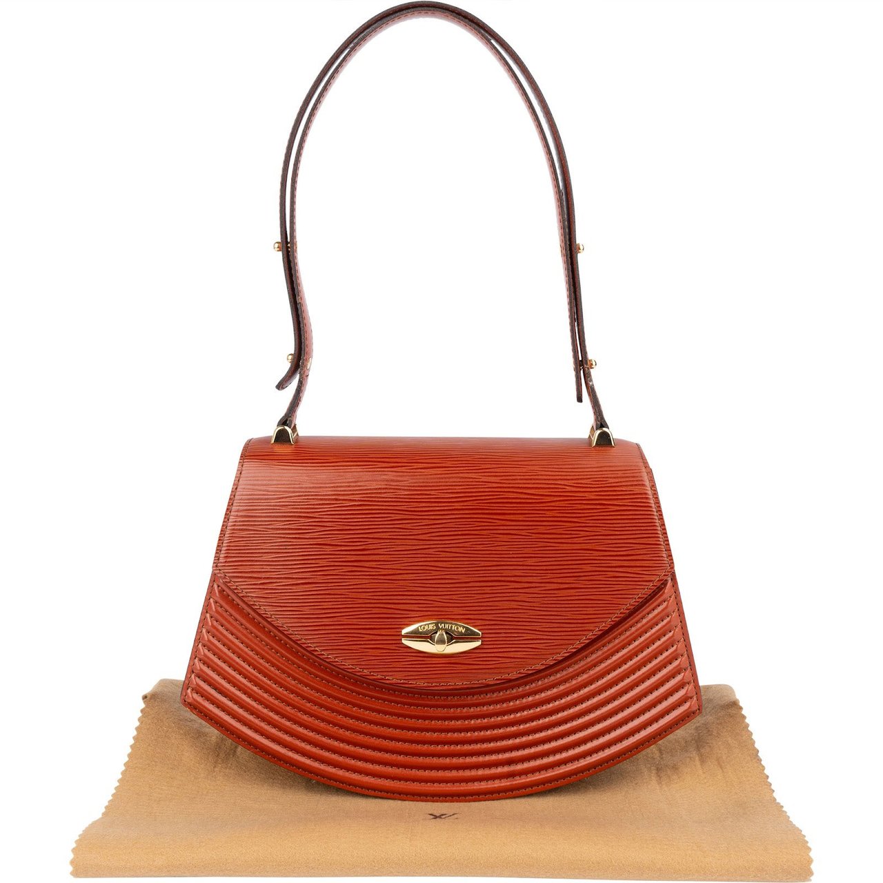 Louis Vuitton Louis Vuitton Cognac Epi Leather Tilsitt Shoulder Bag Bruin