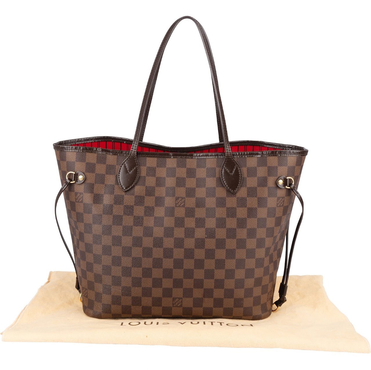 Louis Vuitton Louis Vuitton Monogram Damier Ebene Canvas Neverfull MM Shoulder Bag Bruin