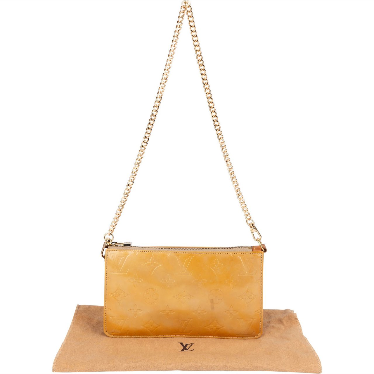 Louis Vuitton Louis Vuitton Monogram Vernis Lexington Pochette Shoulder Bag Beige