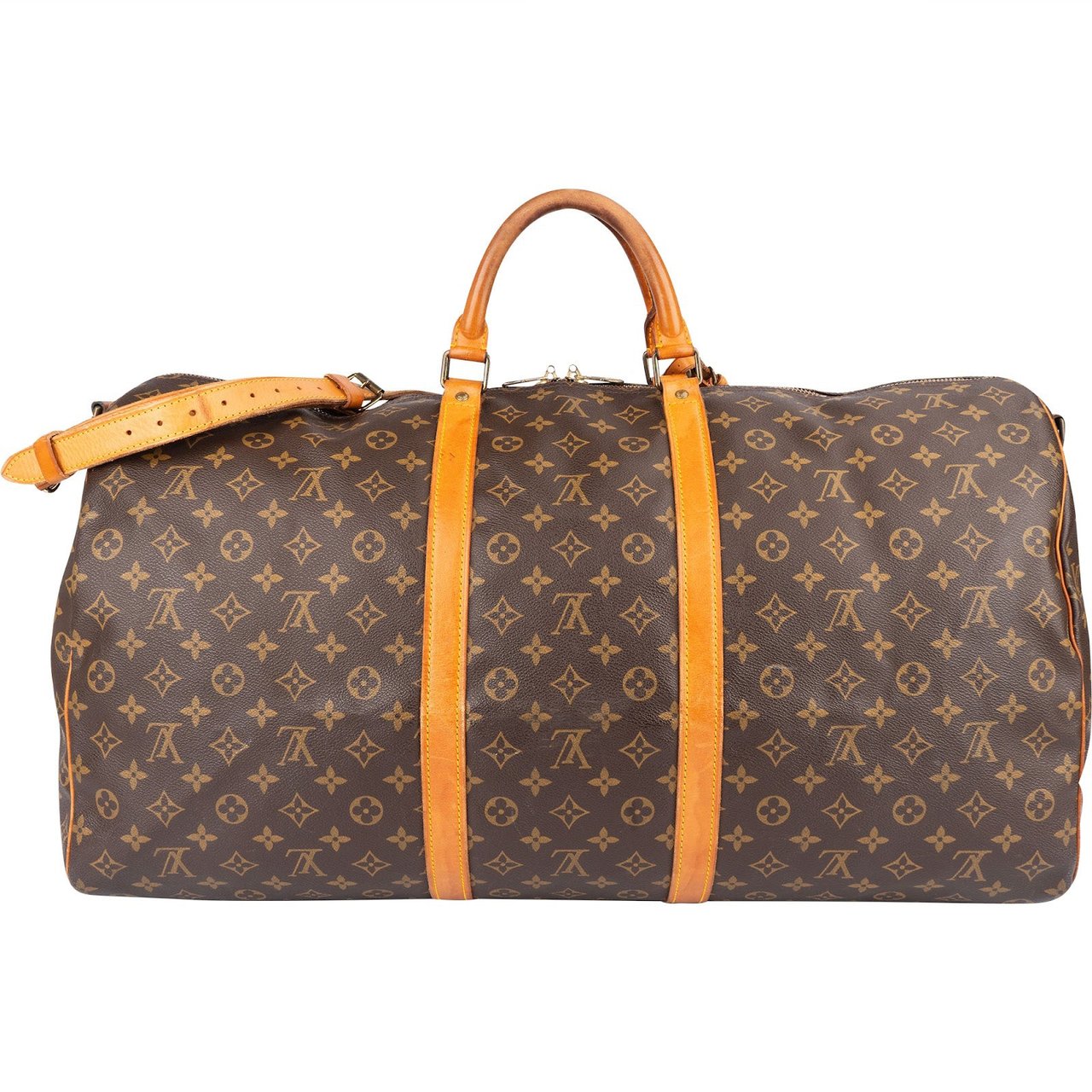 Louis Vuitton Louis Vuitton Monogram Canvas Keepall 60 Bandoulière Travel Bag Bruin