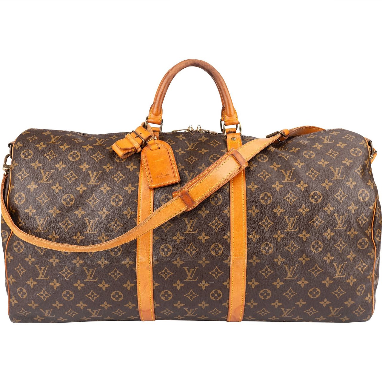 Louis Vuitton Louis Vuitton Monogram Canvas Keepall 60 Bandoulière Travel Bag Bruin