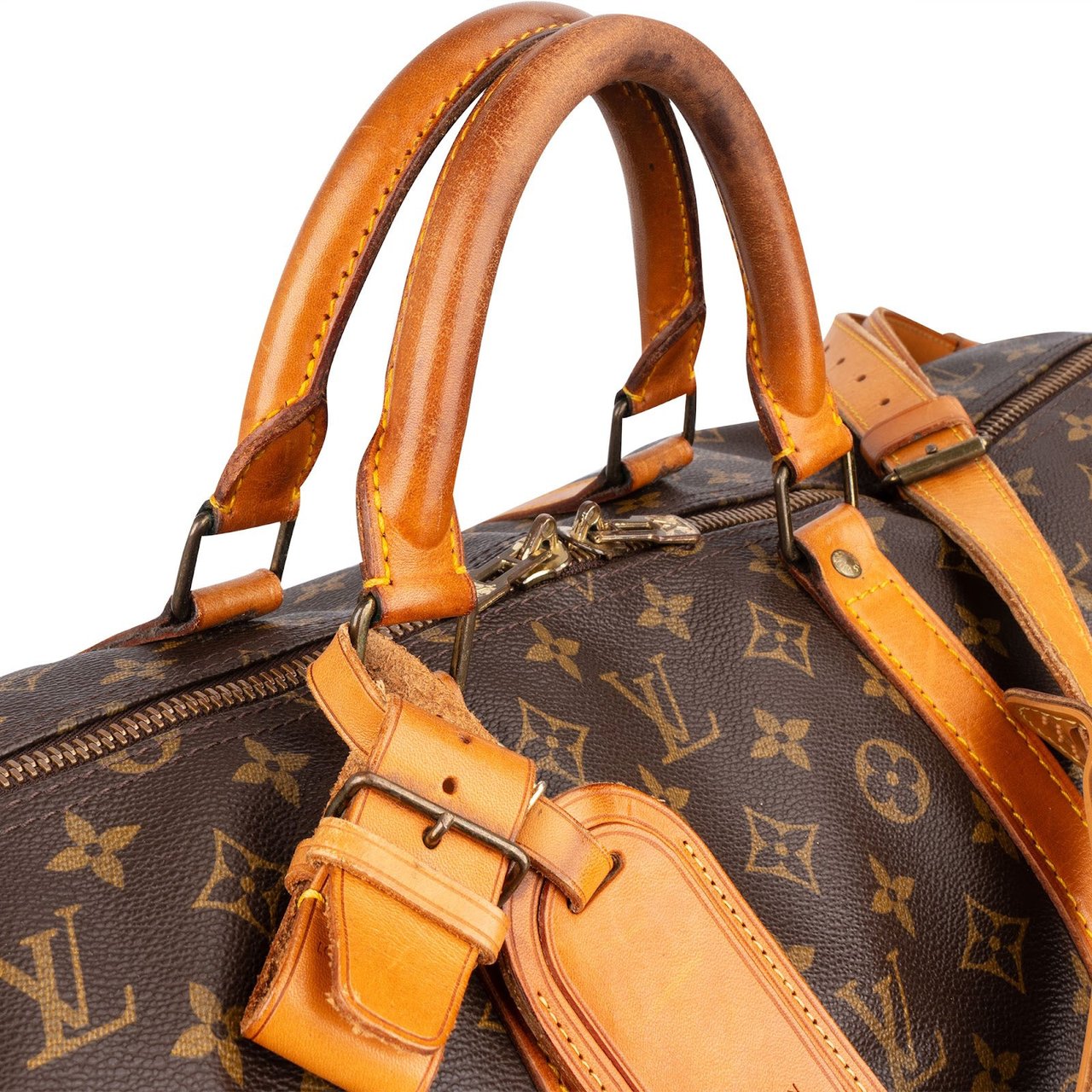 Louis Vuitton Louis Vuitton Monogram Canvas Keepall 60 Bandoulière Travel Bag Bruin