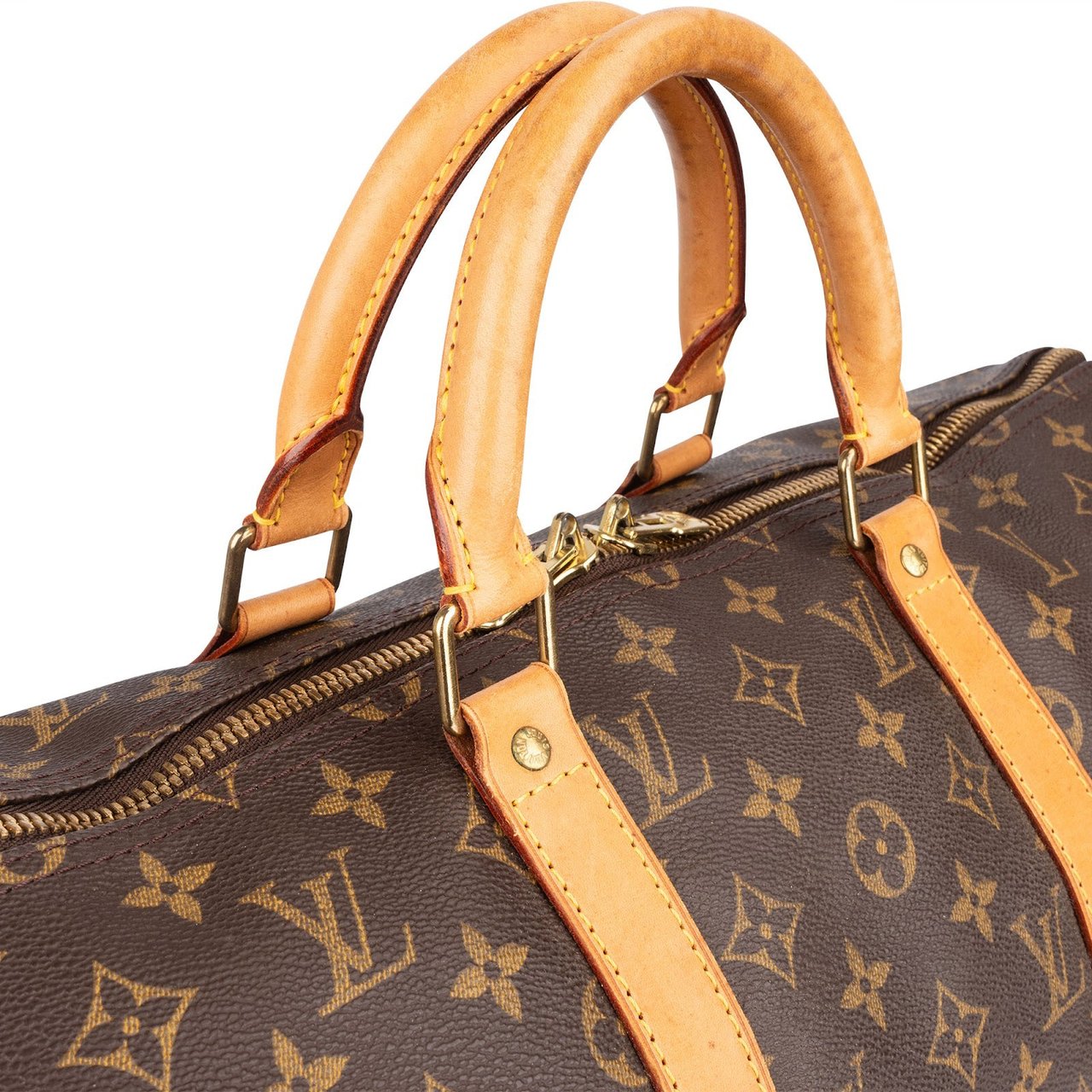 Louis Vuitton Louis Vuitton Monogram Canvas Keepall 50 Travel Bag Bruin