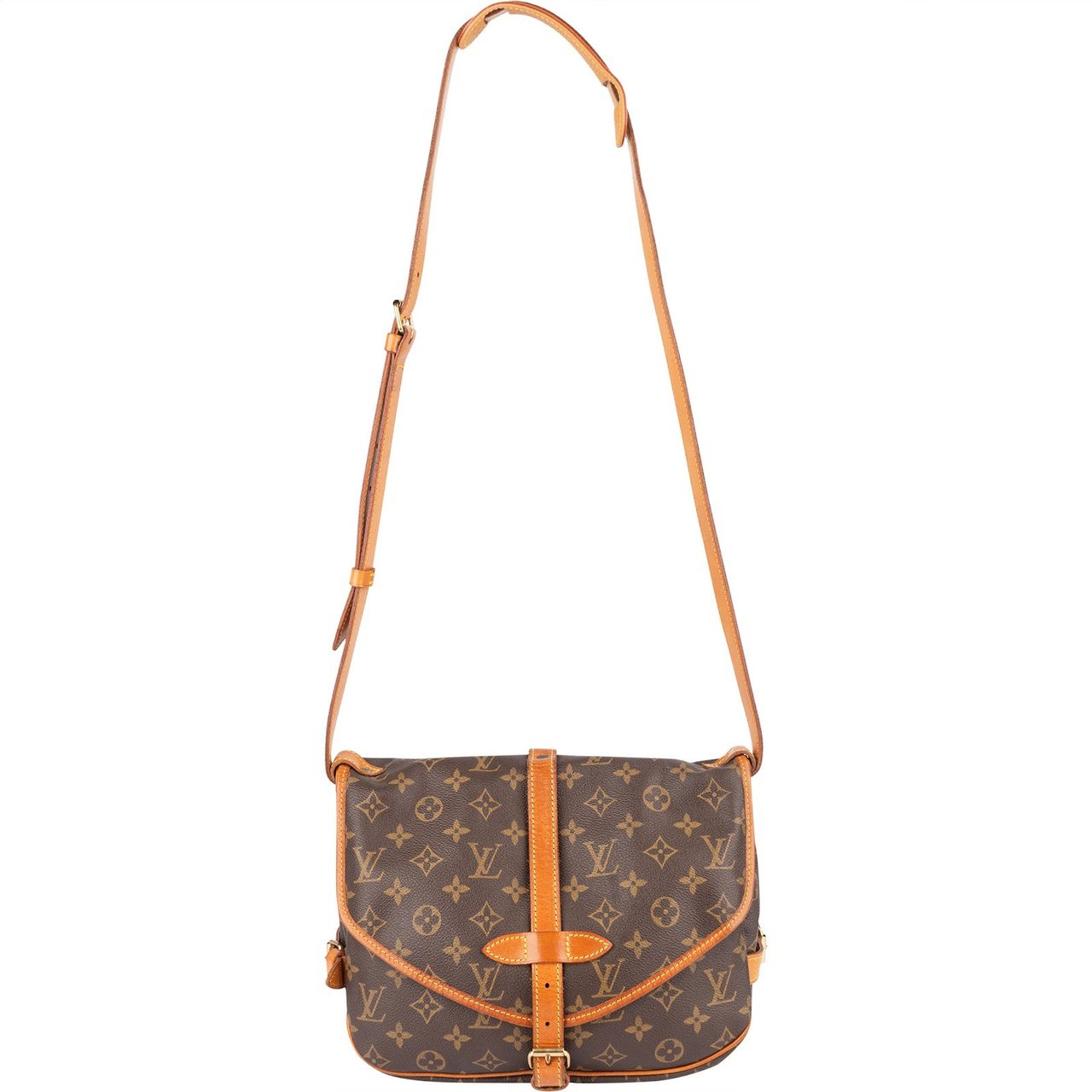 Louis Vuitton Louis Vuitton Monogram Canvas Saumur 30 Crossbody Bag Bruin