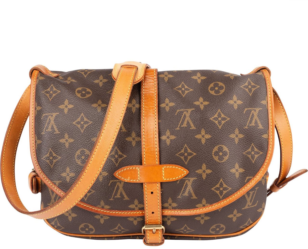 Louis Vuitton Louis Vuitton Monogram Canvas Saumur 30 Crossbody Bag Bruin