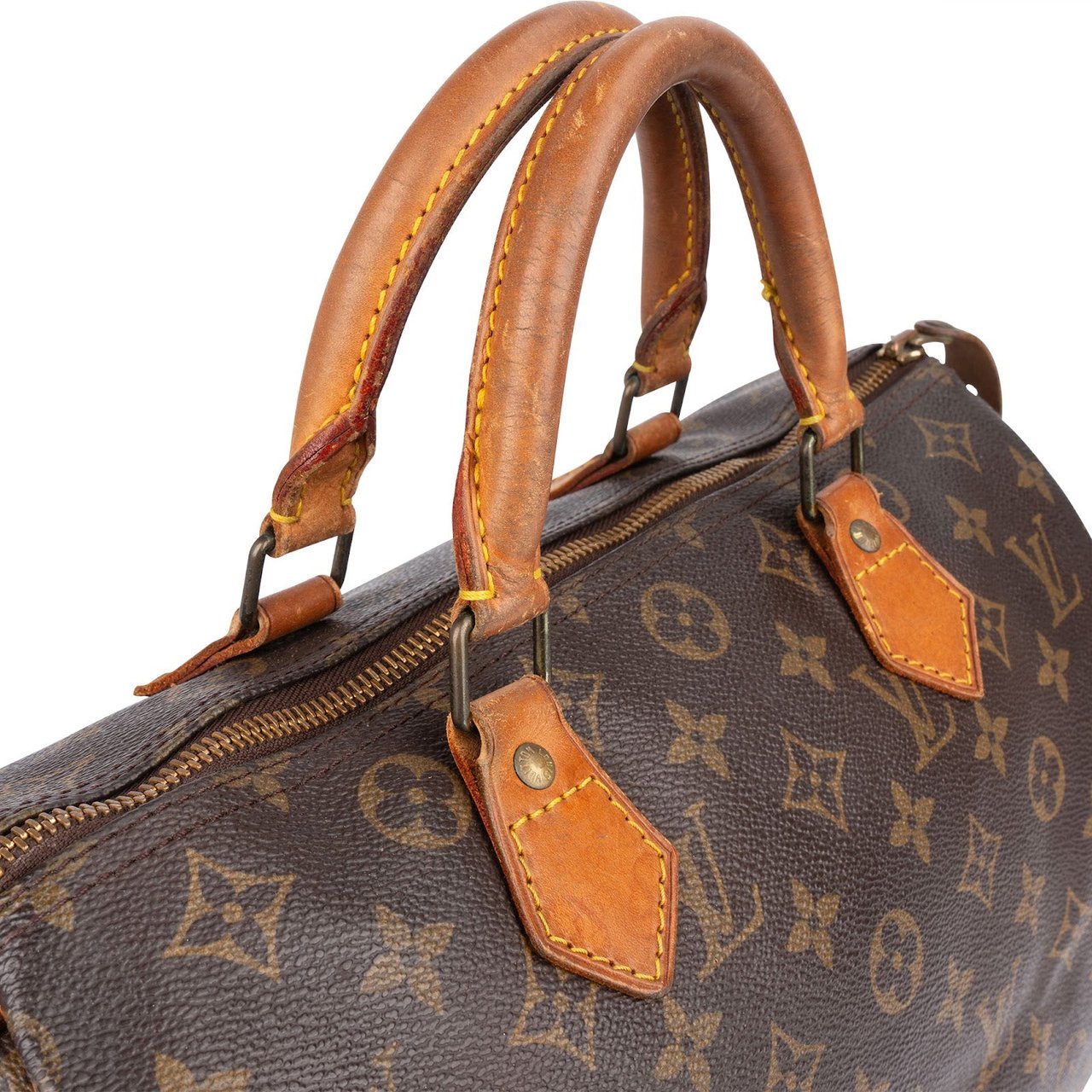 Louis Vuitton Louis Vuitton Monogram Canvas Speedy 30 Handbag Bruin