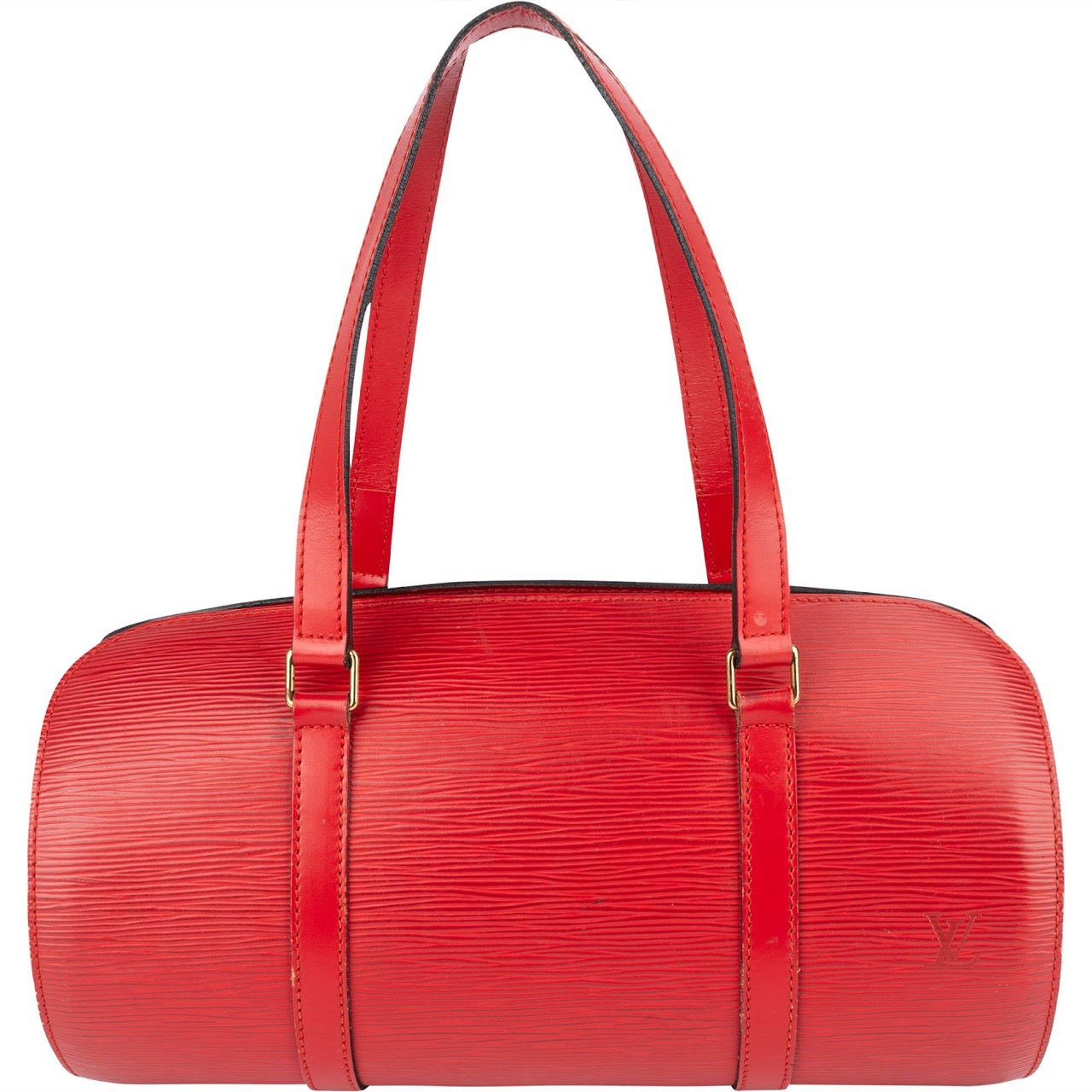 Louis Vuitton Louis Vuitton Red Epi Leather Soufflot Handbag Rood