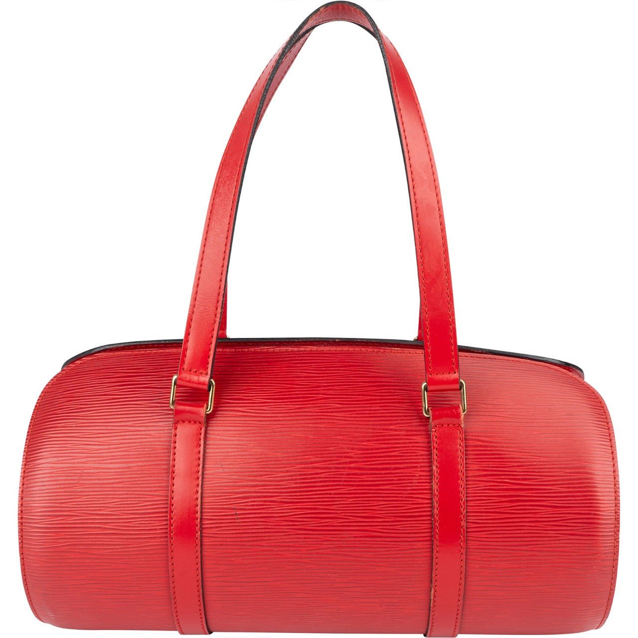 Louis Vuitton Louis Vuitton Red Epi Leather Soufflot Handbag Rood