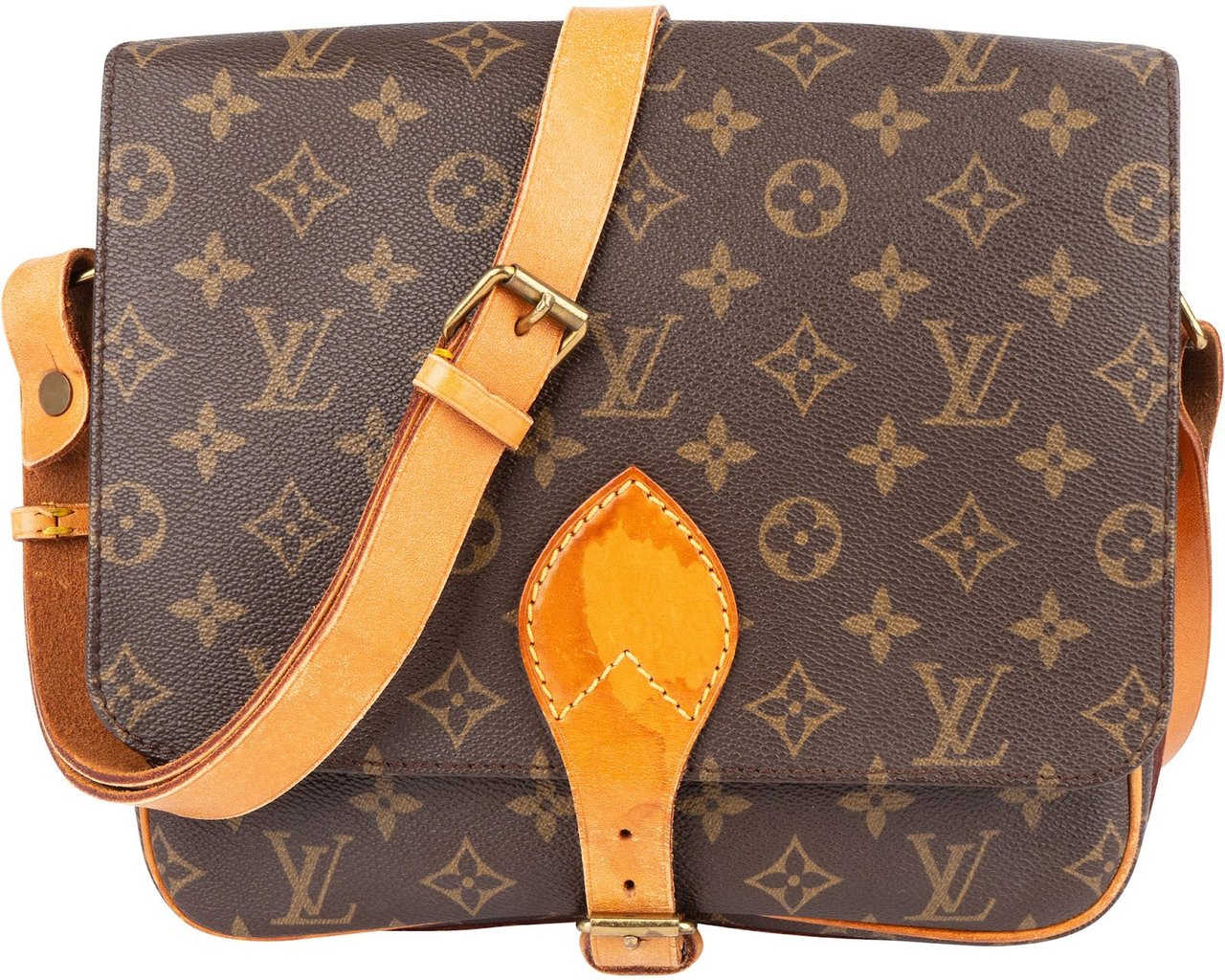 Louis Vuitton Louis Vuitton Monogram Canvas Cartouchiere GM Crossbody Bag Bruin