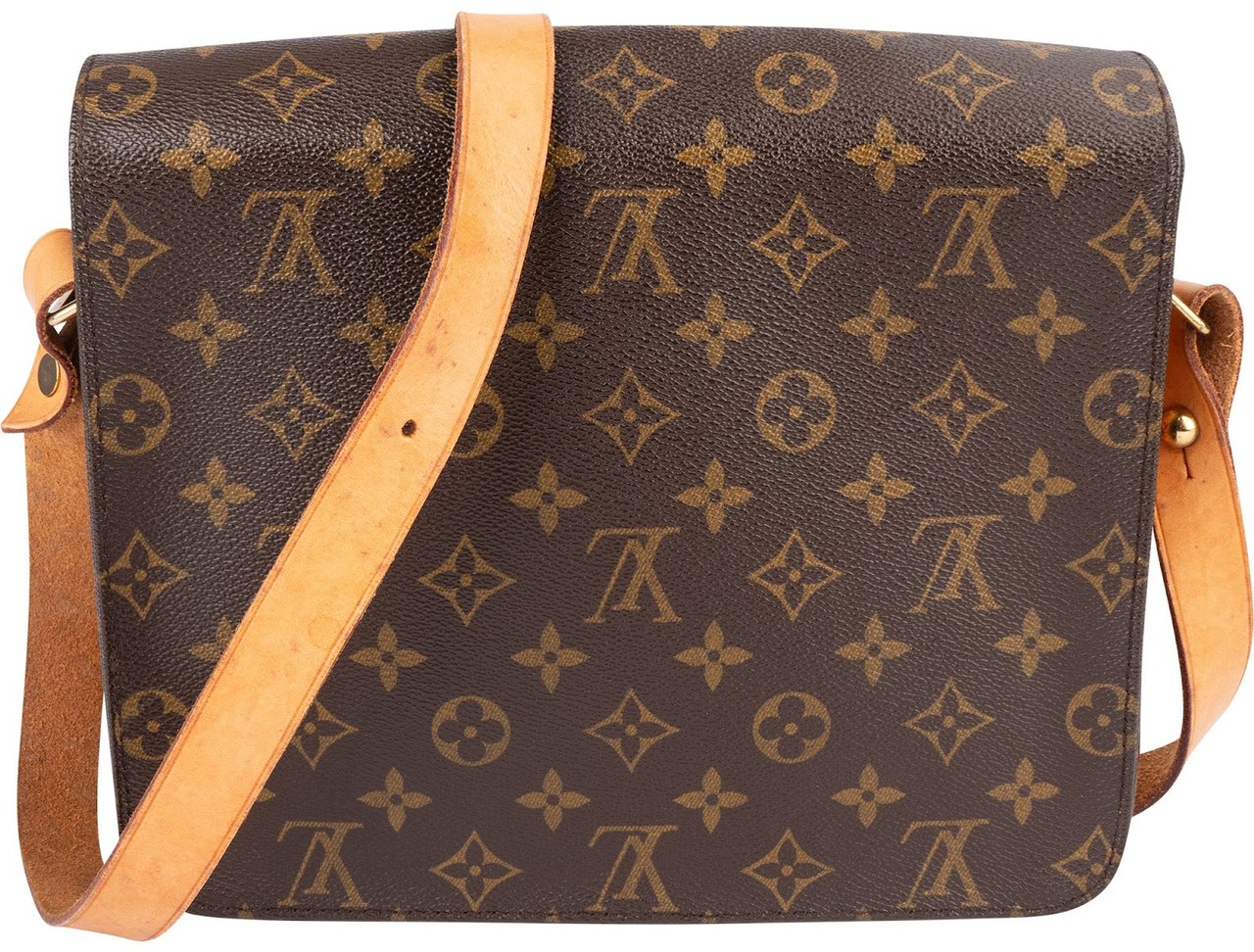 Louis Vuitton Louis Vuitton Monogram Canvas Cartouchiere GM Crossbody Bag Bruin