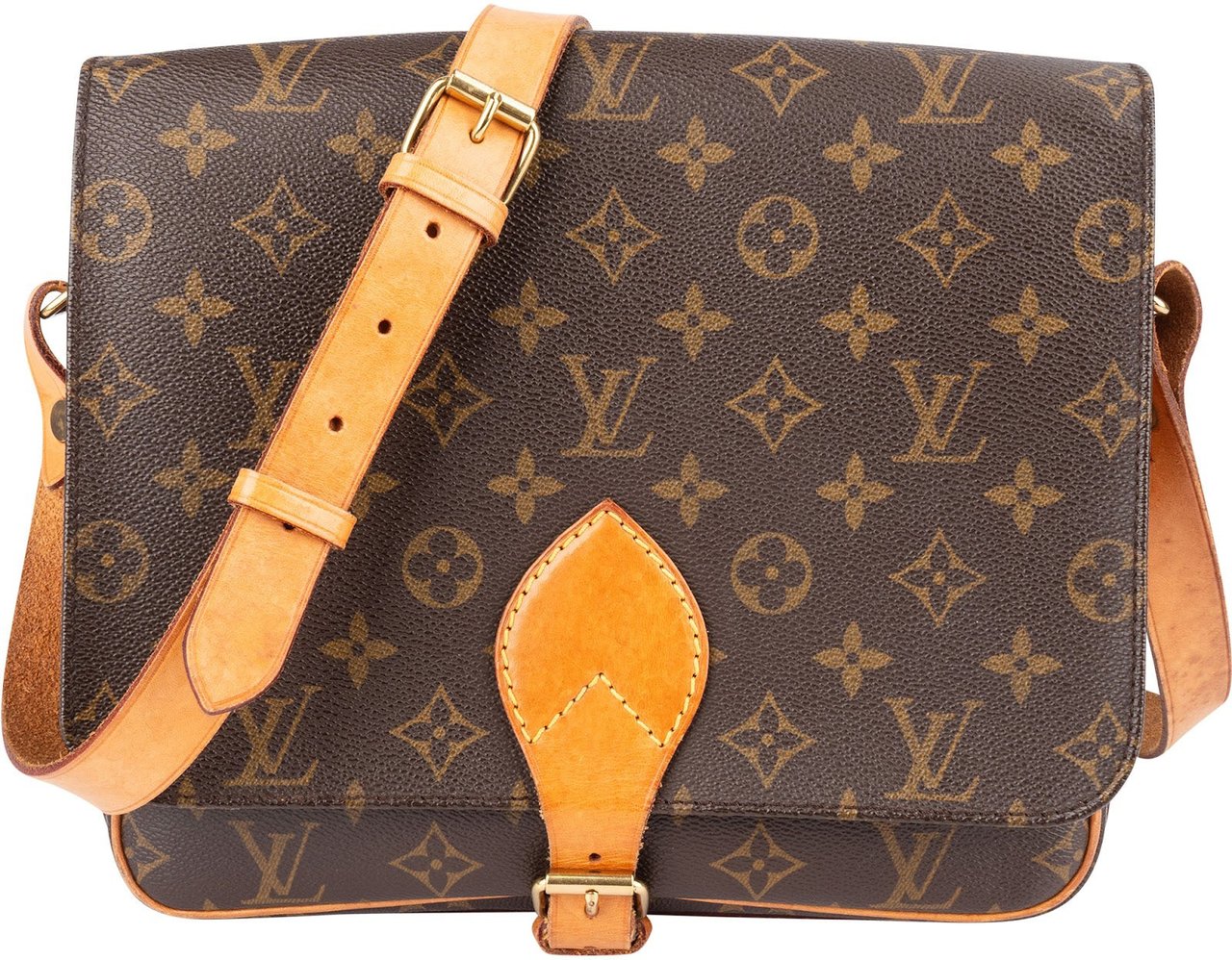 Louis Vuitton Louis Vuitton Monogram Canvas Cartouchiere GM Crossbody Bag Bruin