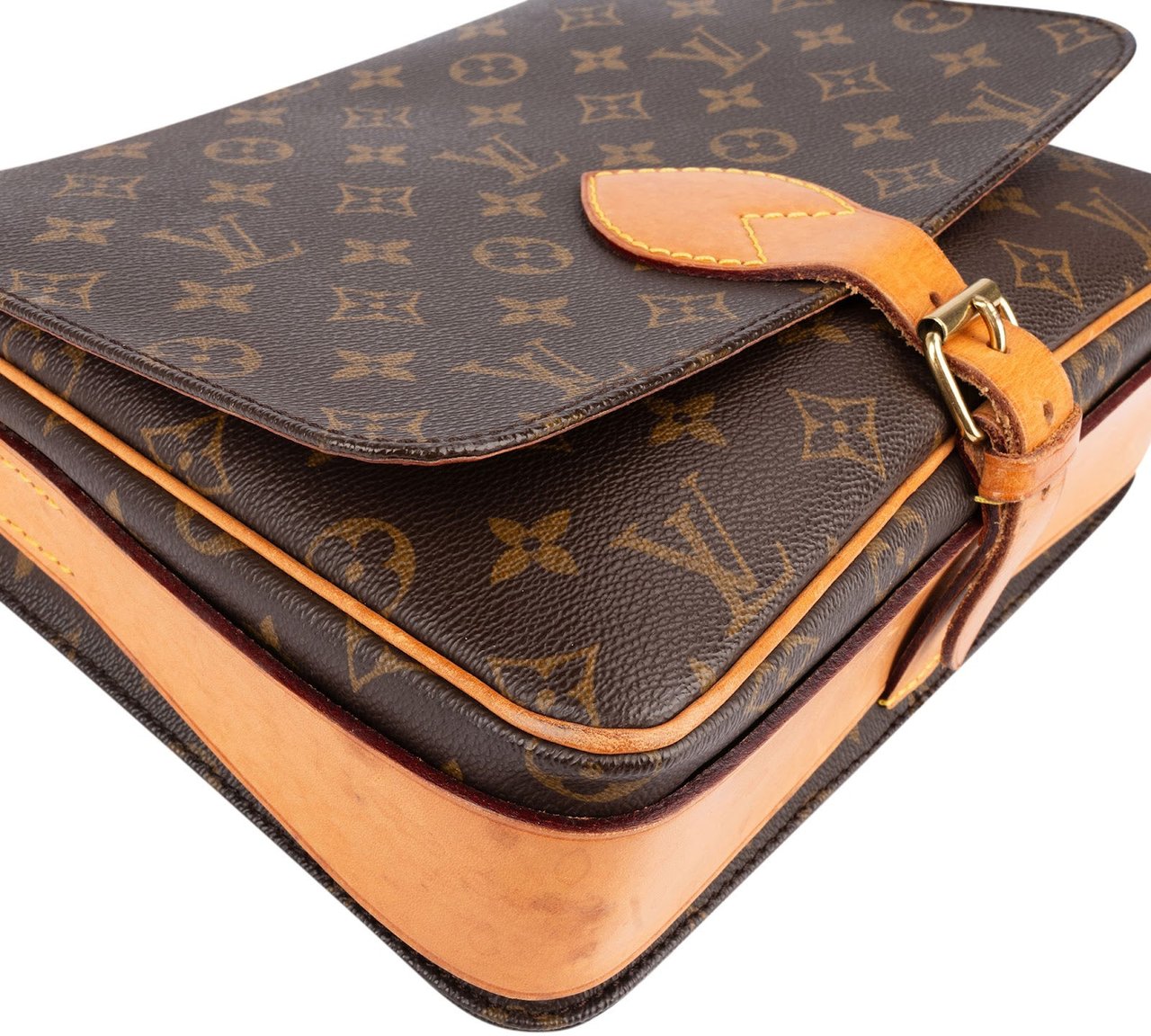 Louis Vuitton Louis Vuitton Monogram Canvas Cartouchiere GM Crossbody Bag Bruin