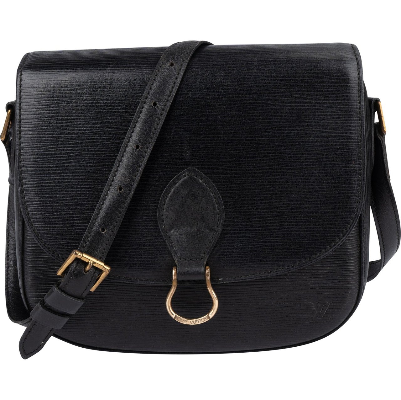 Louis Vuitton Louis Vuitton Noir Epi Leather Saint Cloud GM Crossbody Bag Zwart