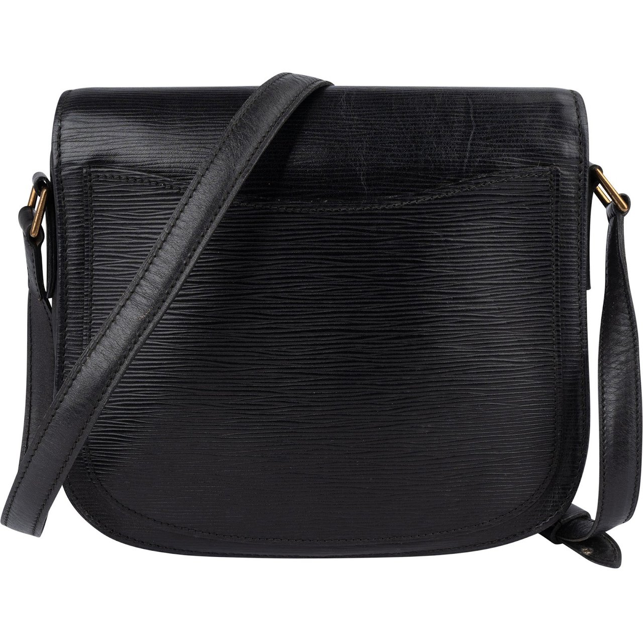 Louis Vuitton Louis Vuitton Noir Epi Leather Saint Cloud GM Crossbody Bag Zwart