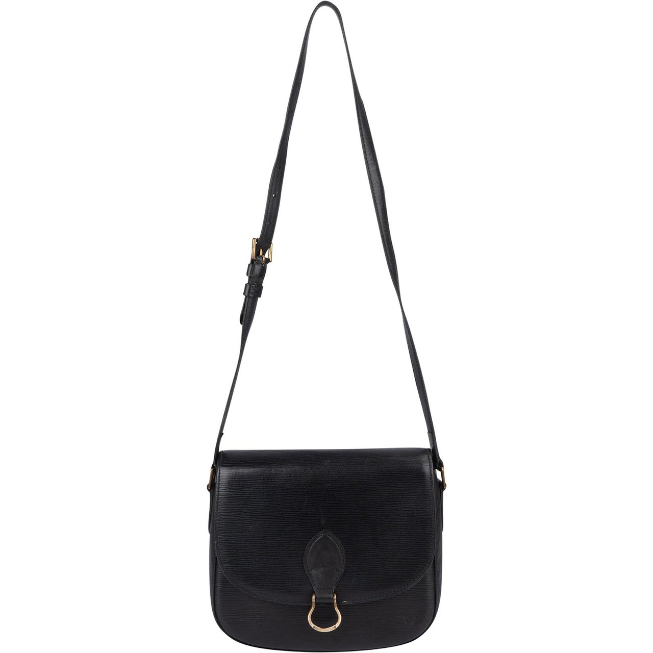 Louis Vuitton Louis Vuitton Noir Epi Leather Saint Cloud GM Crossbody Bag Zwart