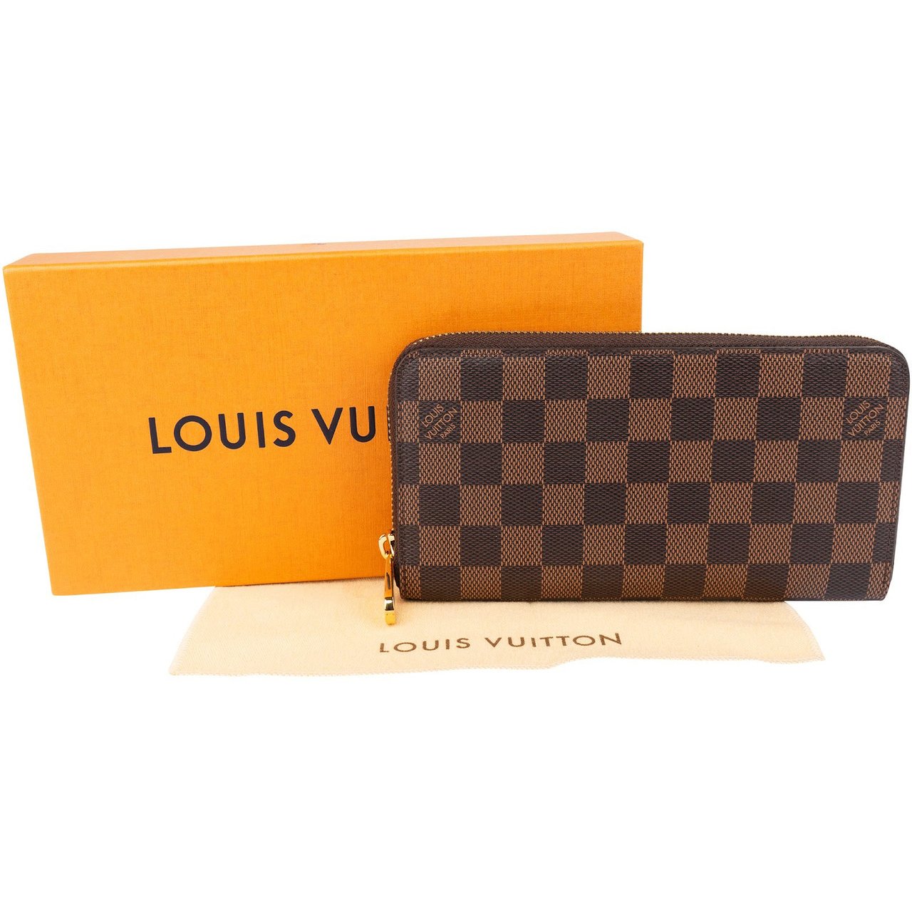 Louis Vuitton Louis Vuitton Monogram Damier Ebene Zippy Wallet Bruin