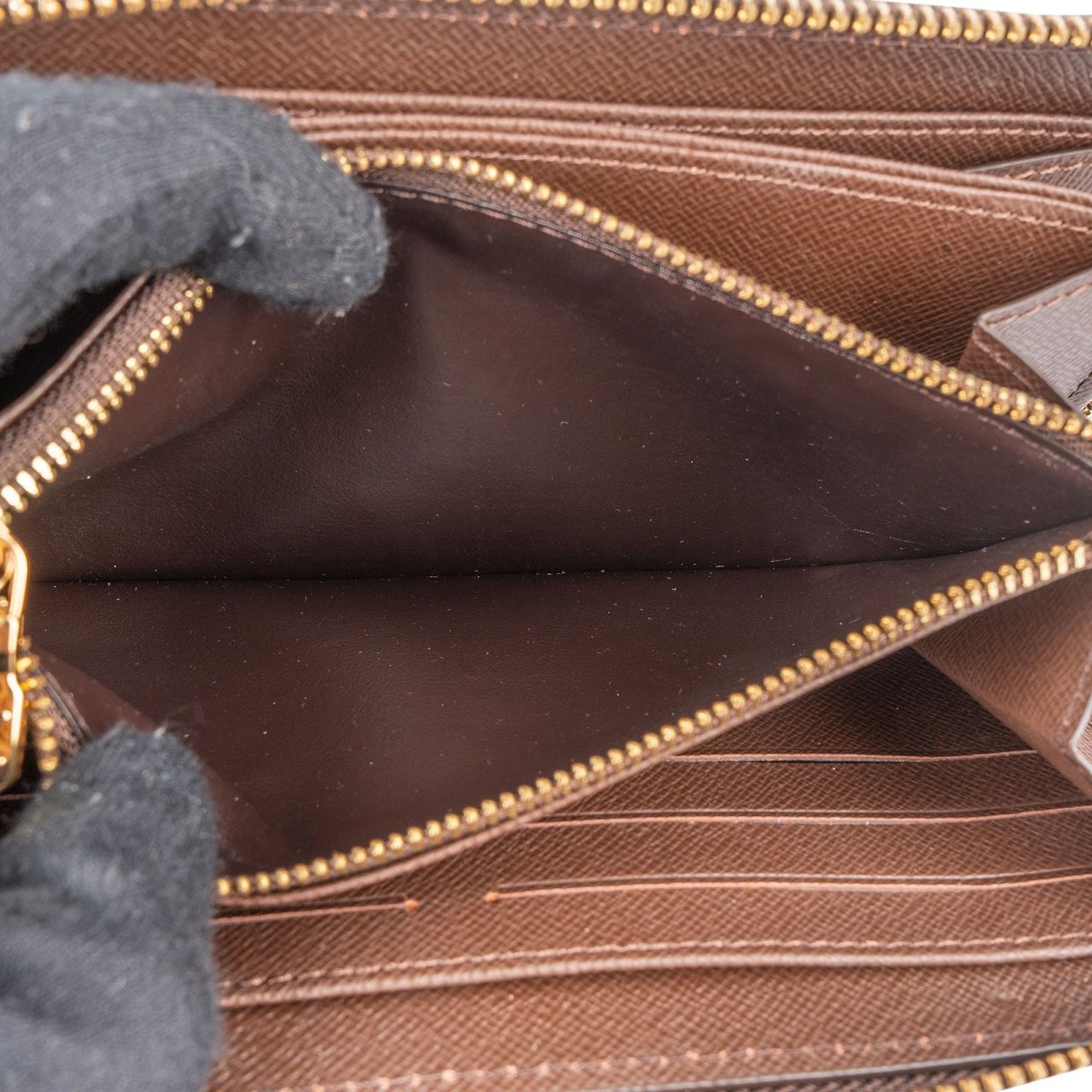 Louis Vuitton Louis Vuitton Monogram Damier Ebene Zippy Wallet Bruin