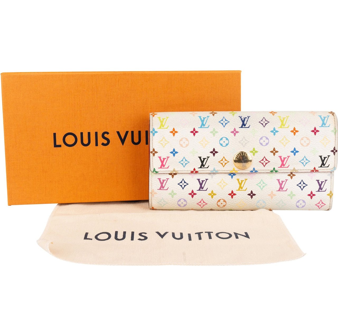 Louis Vuitton Louis Vuitton Canvas Monogram Murakami Multicolor Sarah Wallet Wit