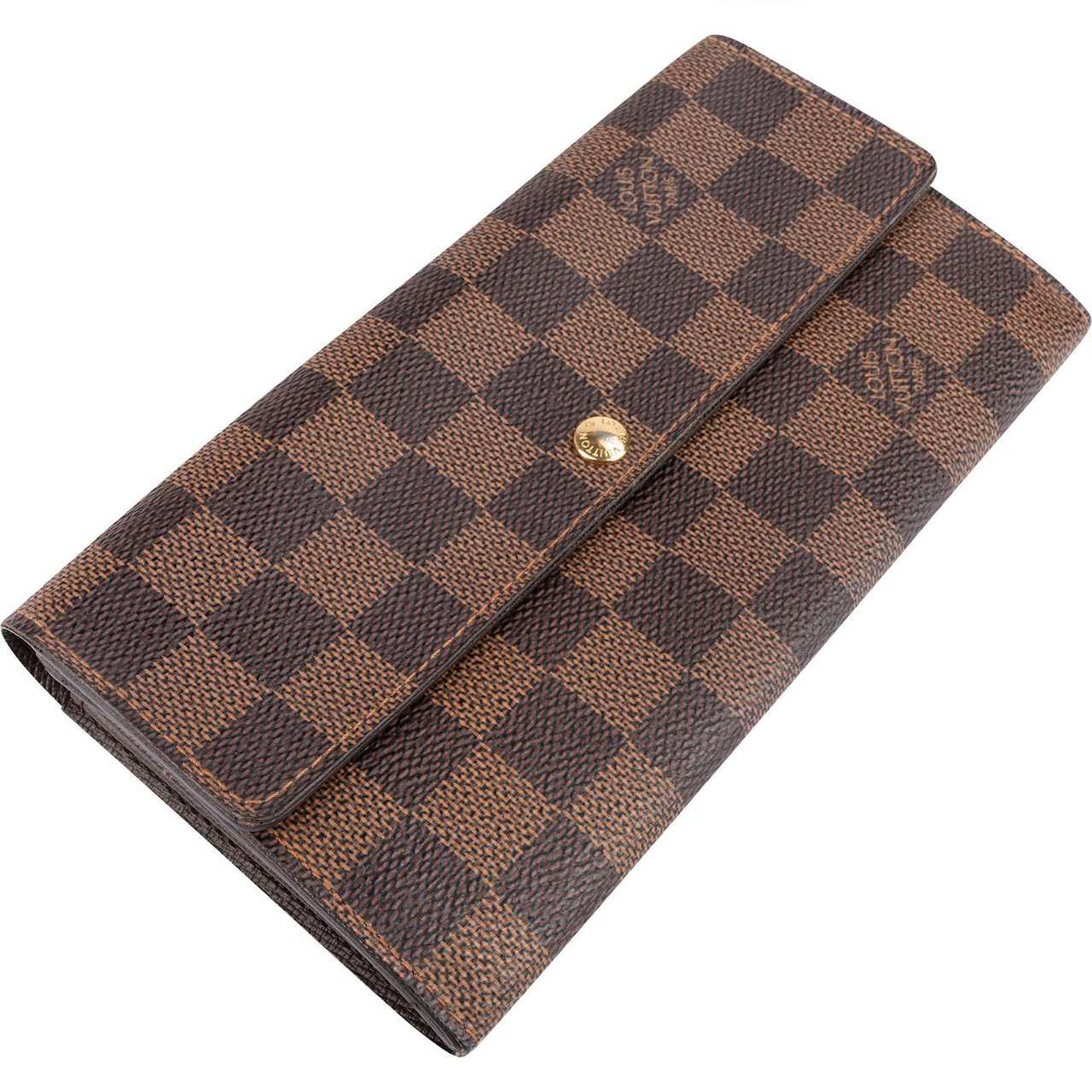 Louis Vuitton Louis Vuitton Monogram Damier Ebene Sarah Wallet Bruin