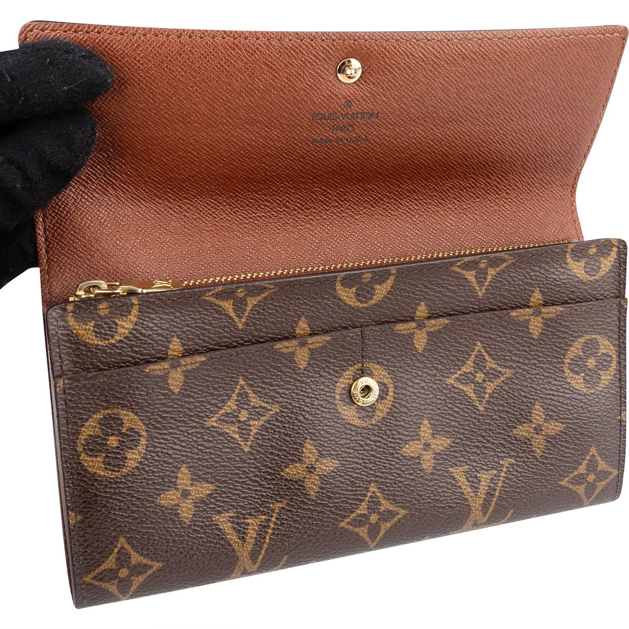 Louis Vuitton Louis Vuitton Monogram Canvas Sarah Wallet Bruin
