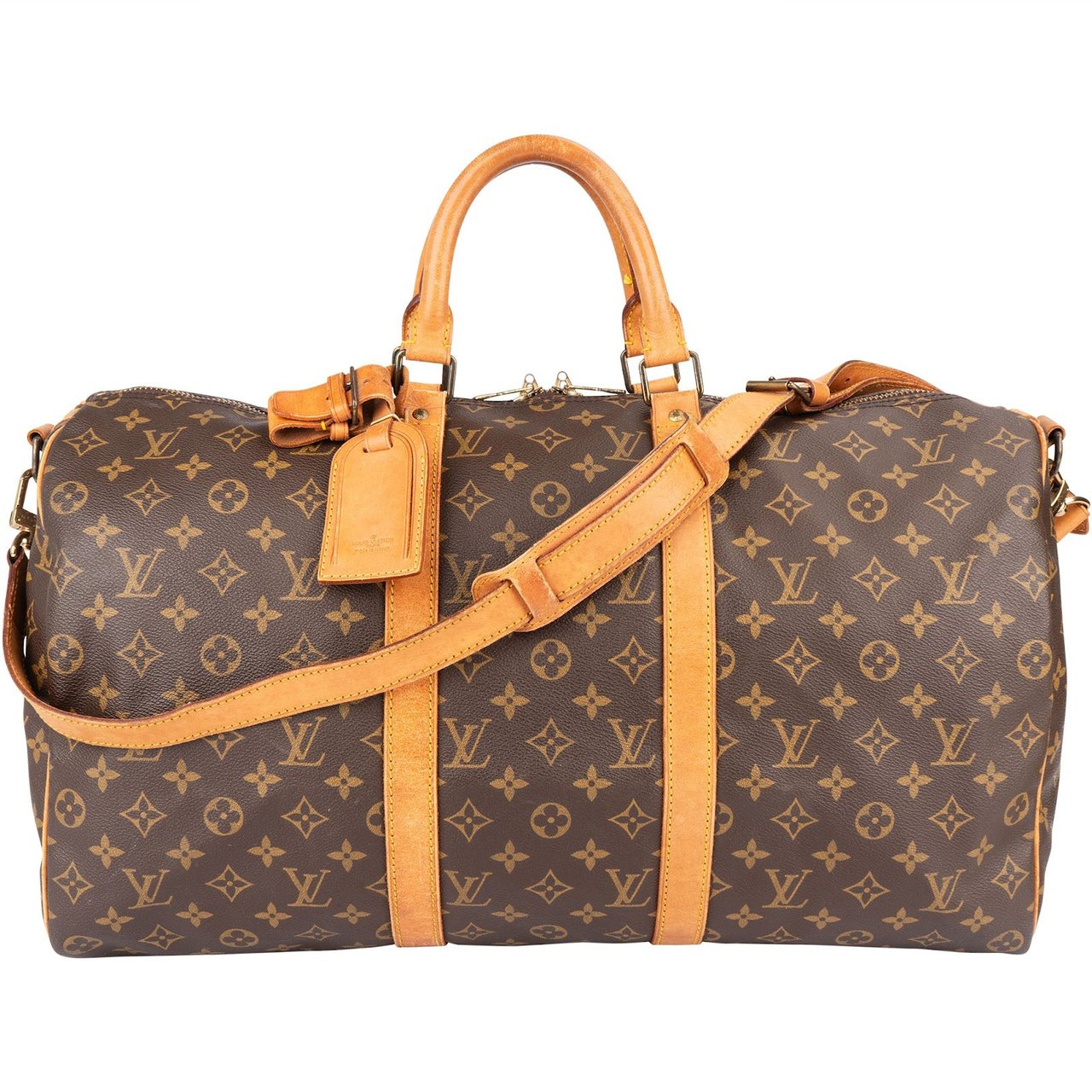 Louis Vuitton Louis Vuitton Monogram Canvas Keepall 50 Bandoulière Travel Bag Bruin