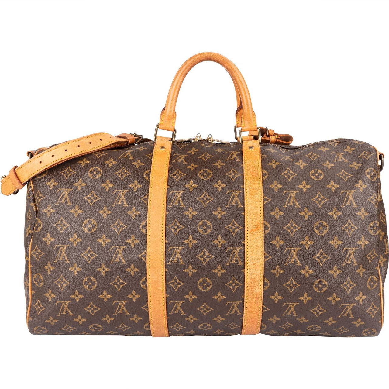 Louis Vuitton Louis Vuitton Monogram Canvas Keepall 50 Bandoulière Travel Bag Bruin