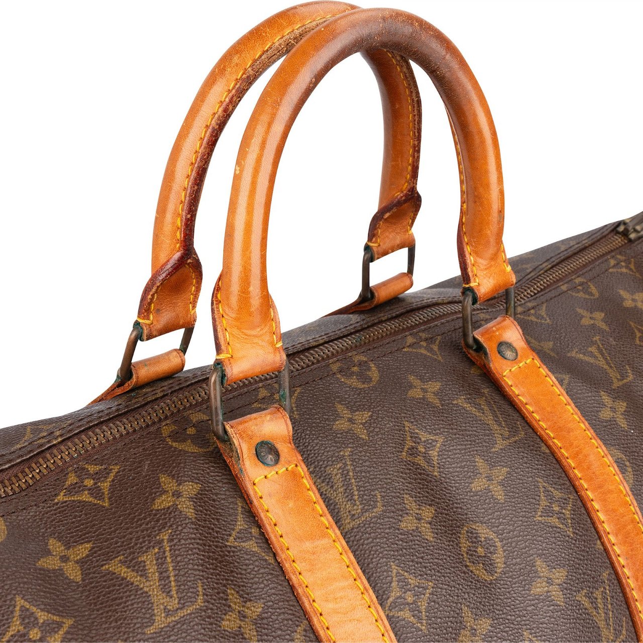 Louis Vuitton Louis Vuitton Monogram Canvas Keepall 50 Travel Bag Bruin