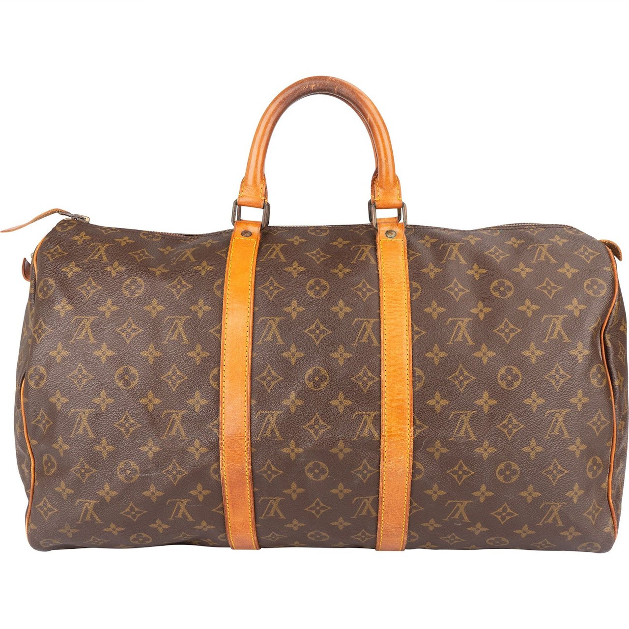 Louis Vuitton Louis Vuitton Monogram Canvas Keepall 50 Travel Bag Bruin