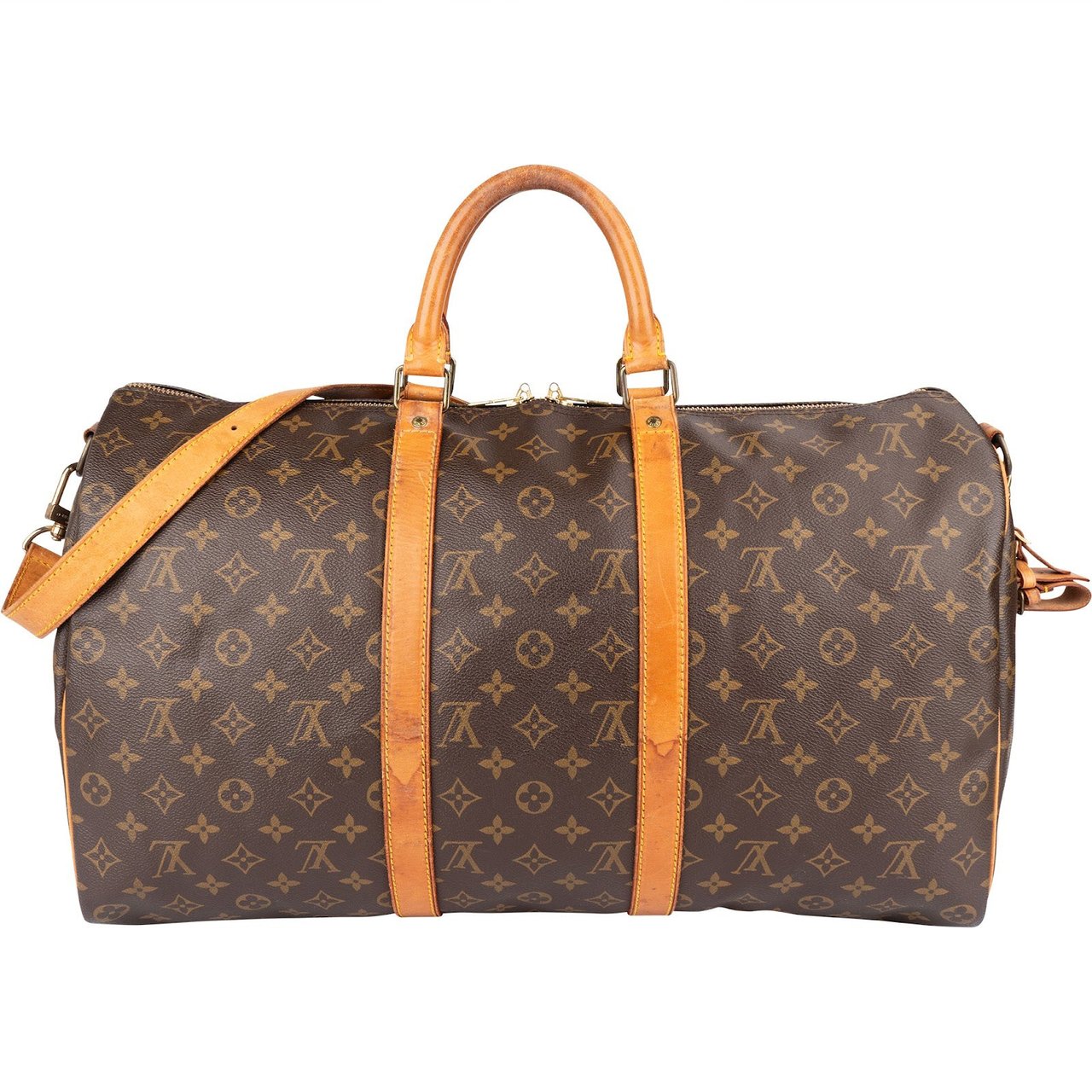 Louis Vuitton Louis Vuitton Monogram Canvas Keepall 50 Bandoulière Travel Bag Bruin