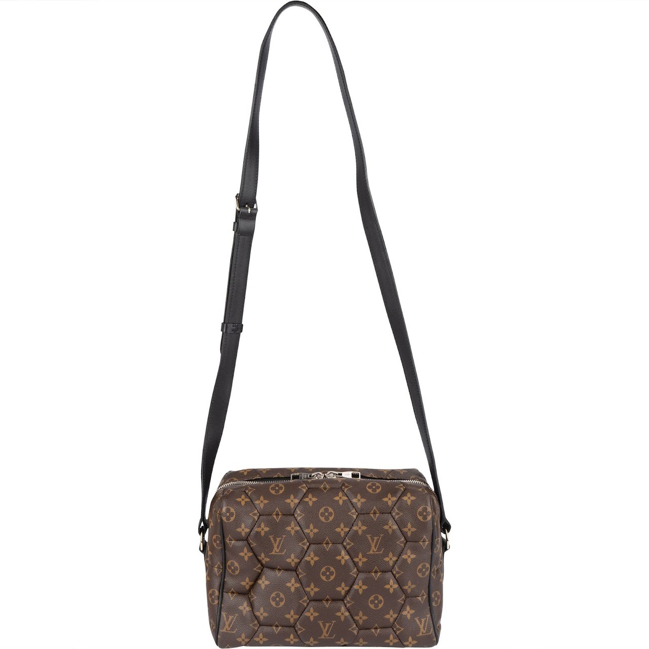 Louis Vuitton Monogram Macassar Hexagon Neo Trocadero Crossbody Bag Bruin