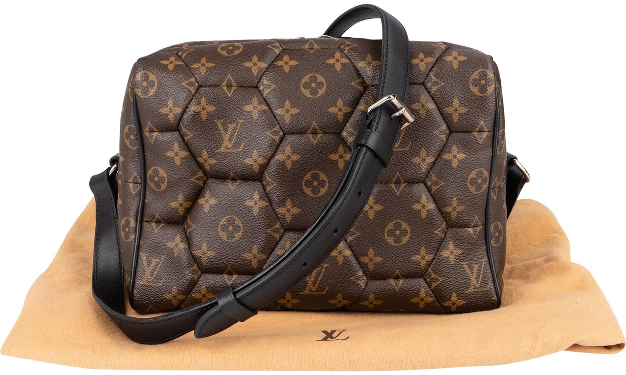 Louis Vuitton Monogram Macassar Hexagon Neo Trocadero Crossbody Bag Bruin