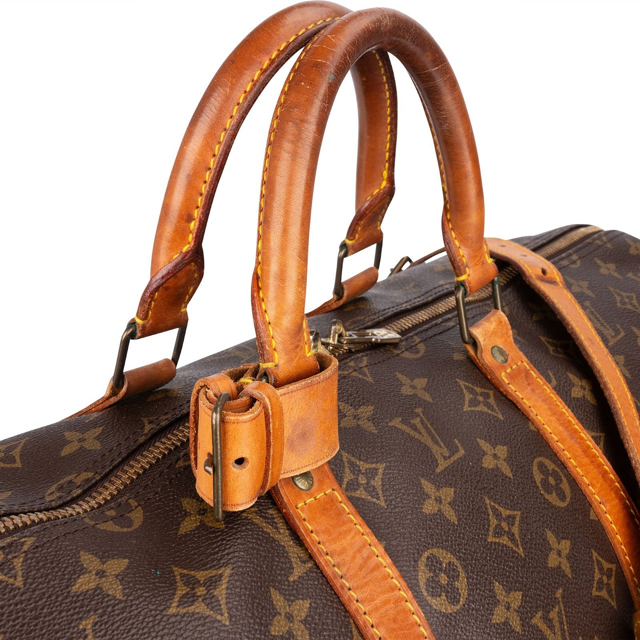 Louis Vuitton Louis Vuitton Monogram Canvas Keepall 55 Bandoulière Travel Bag Bruin