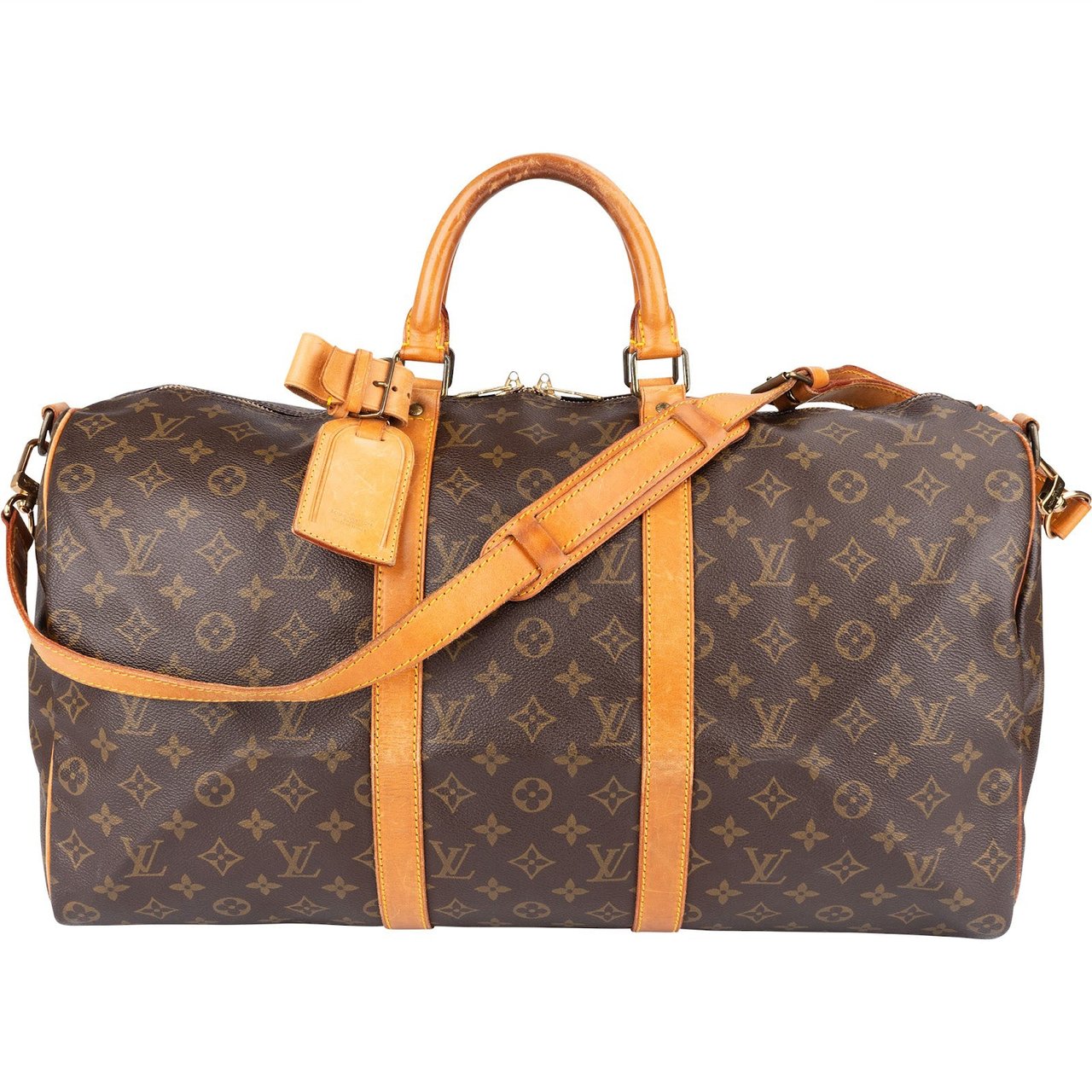 Louis Vuitton Louis Vuitton Monogram Canvas Keepall 50 Bandoulière Travel Bag Bruin