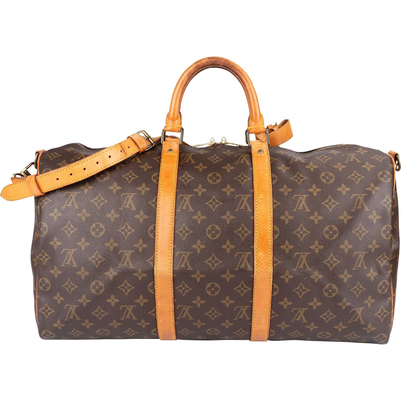 Louis Vuitton Louis Vuitton Monogram Canvas Keepall 50 Bandoulière Travel Bag Bruin