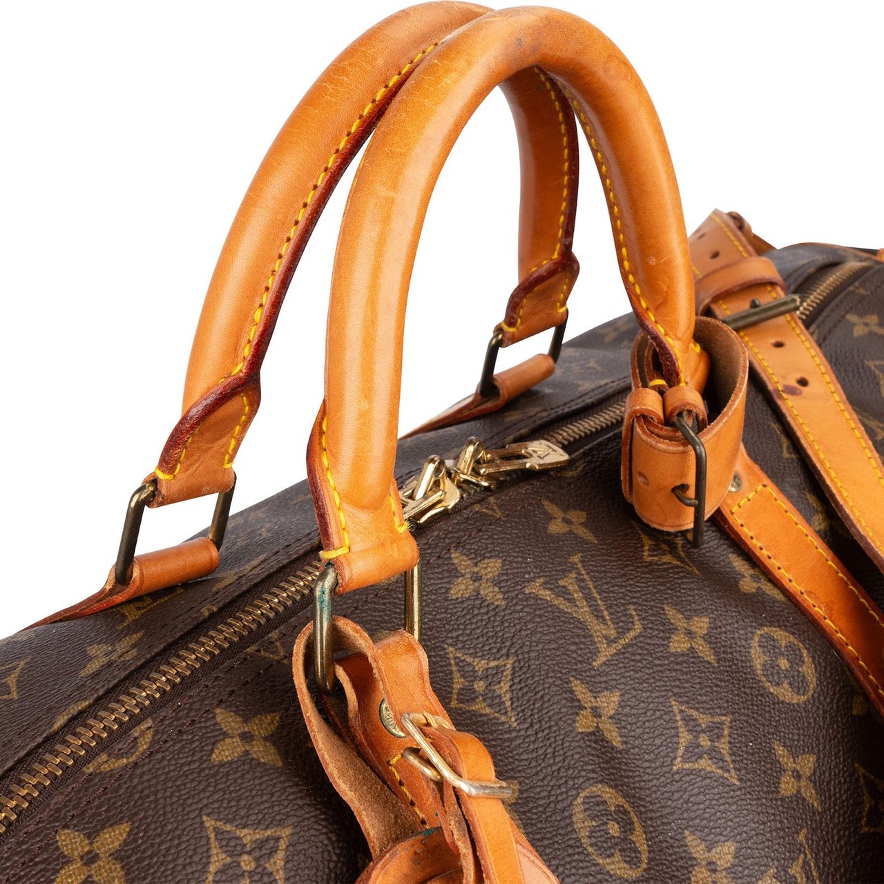 Louis Vuitton Louis Vuitton Monogram Canvas Keepall 60 Bandoulière Travel Bag Bruin
