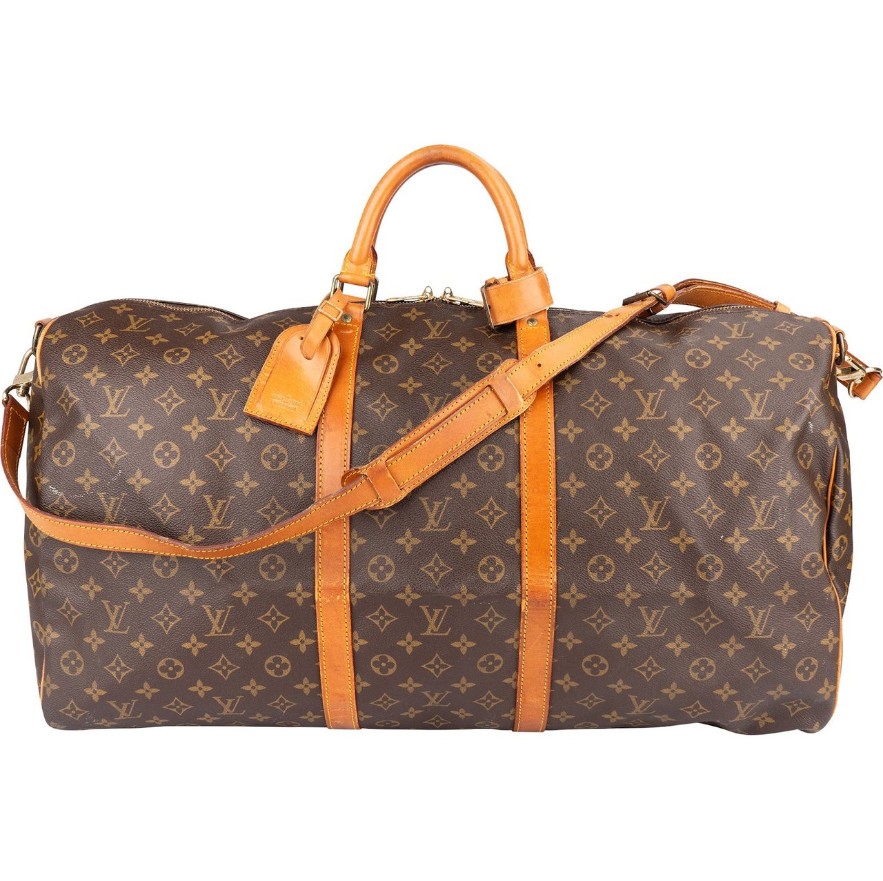 Louis Vuitton Louis Vuitton Monogram Canvas Keepall 60 Bandoulière Travel Bag Bruin