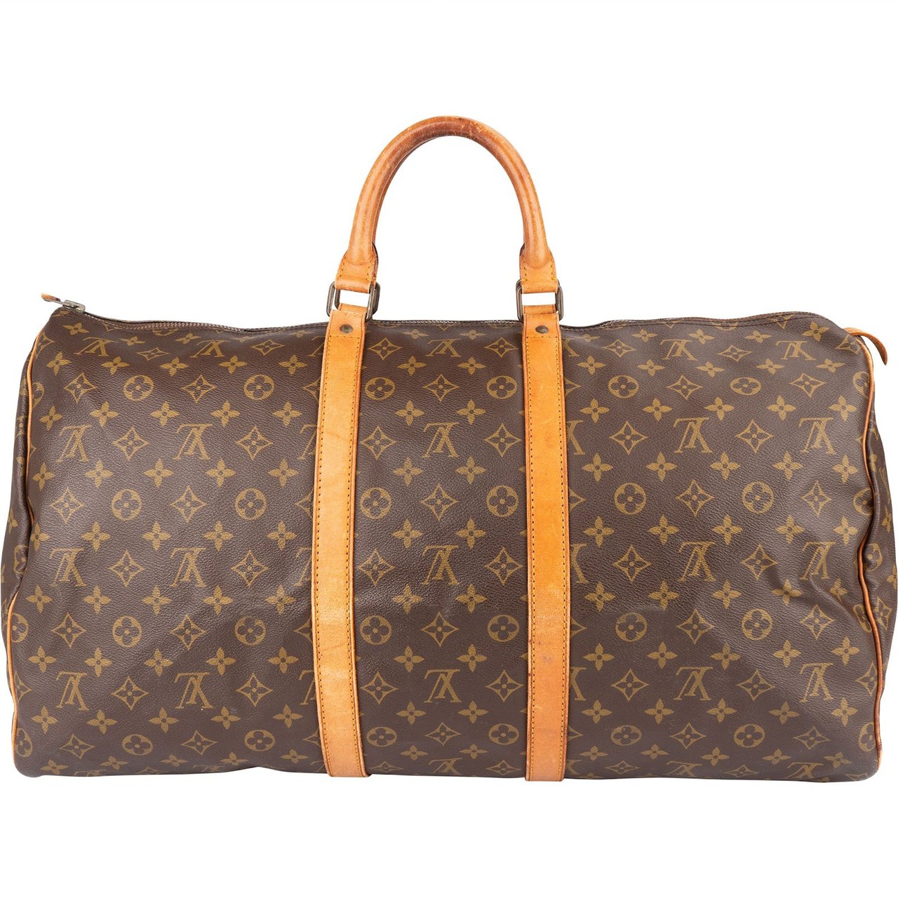 Louis Vuitton Louis Vuitton Monogram Canvas Keepall 55 Travel Bag Bruin