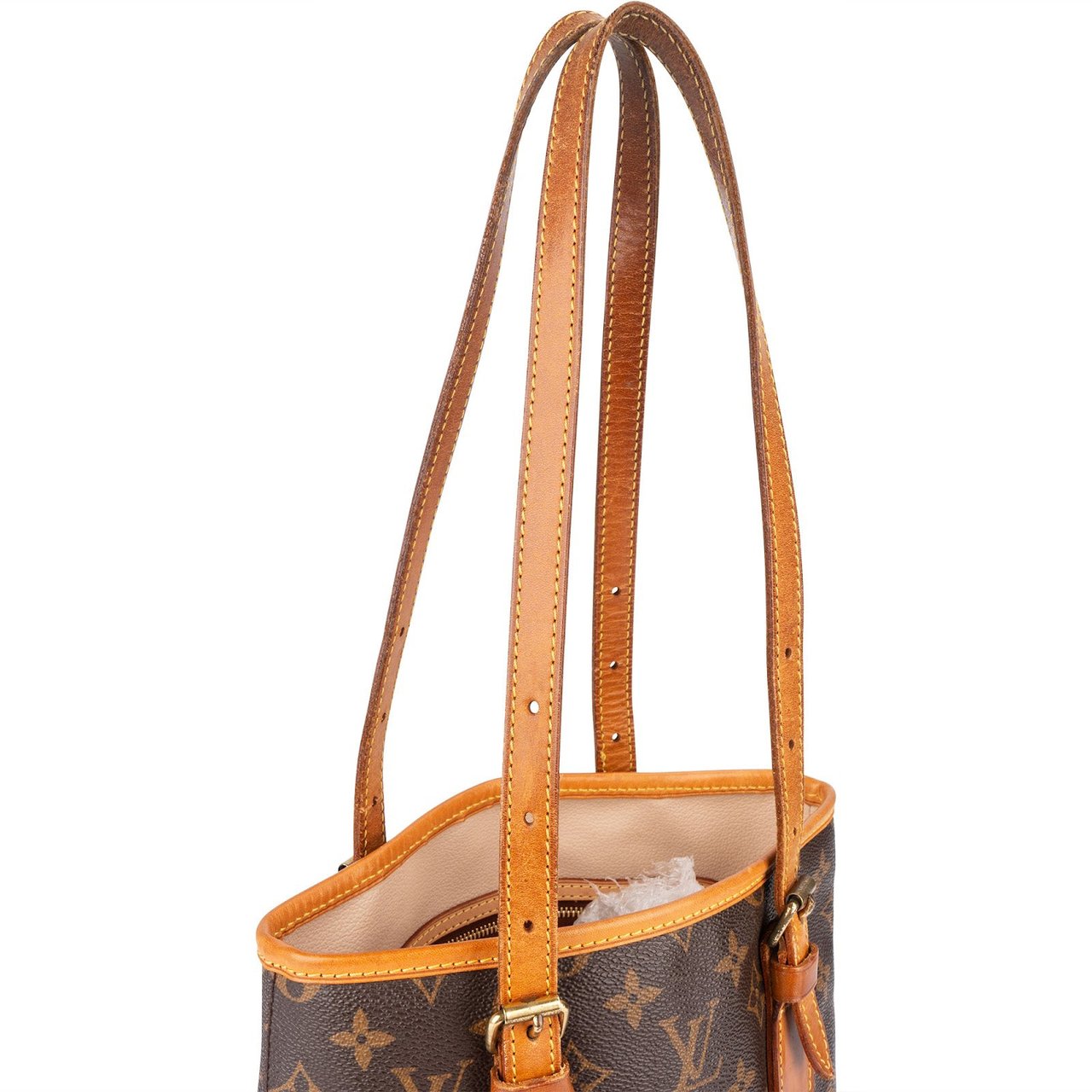 Louis Vuitton Louis Vuitton Monogram Canvas Bucket PM Shoulder Bag Bruin