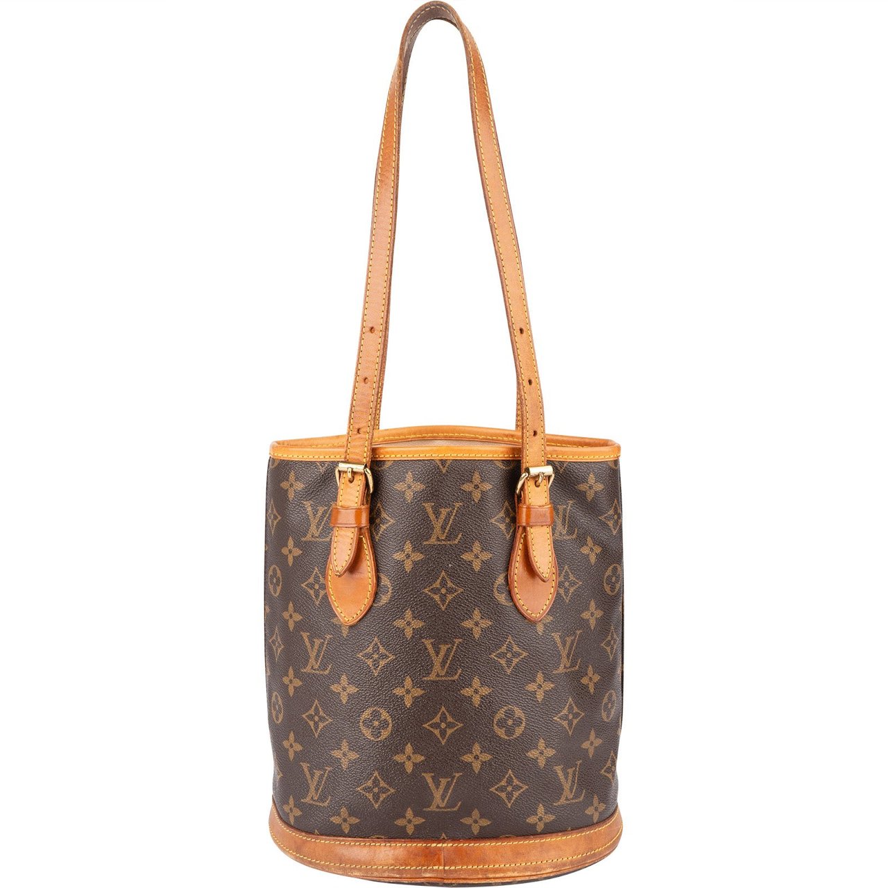 Louis Vuitton Louis Vuitton Monogram Canvas Bucket PM Shoulder Bag Bruin